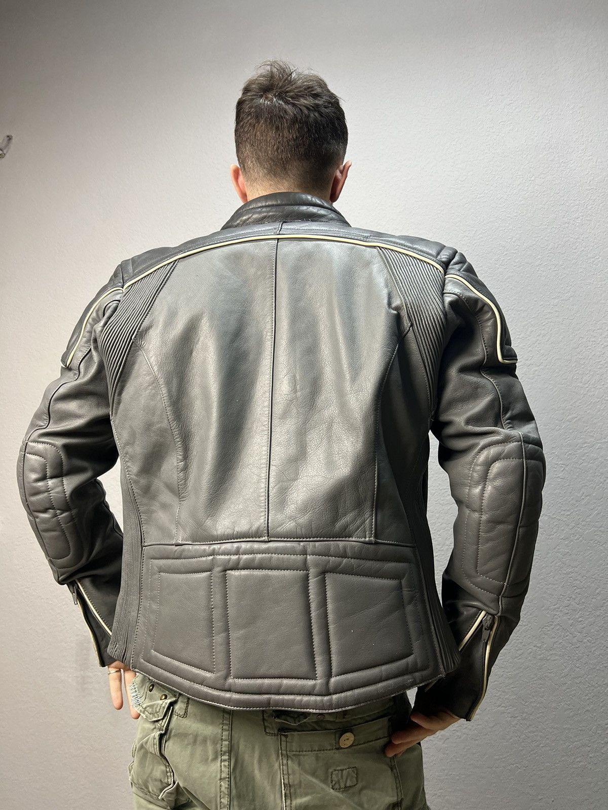 Harley Davidson × Vintage 90s Vintage Grunge Distressed Biker Leather Jacket Size US M / EU 48-50 / 2 - 13 Thumbnail
