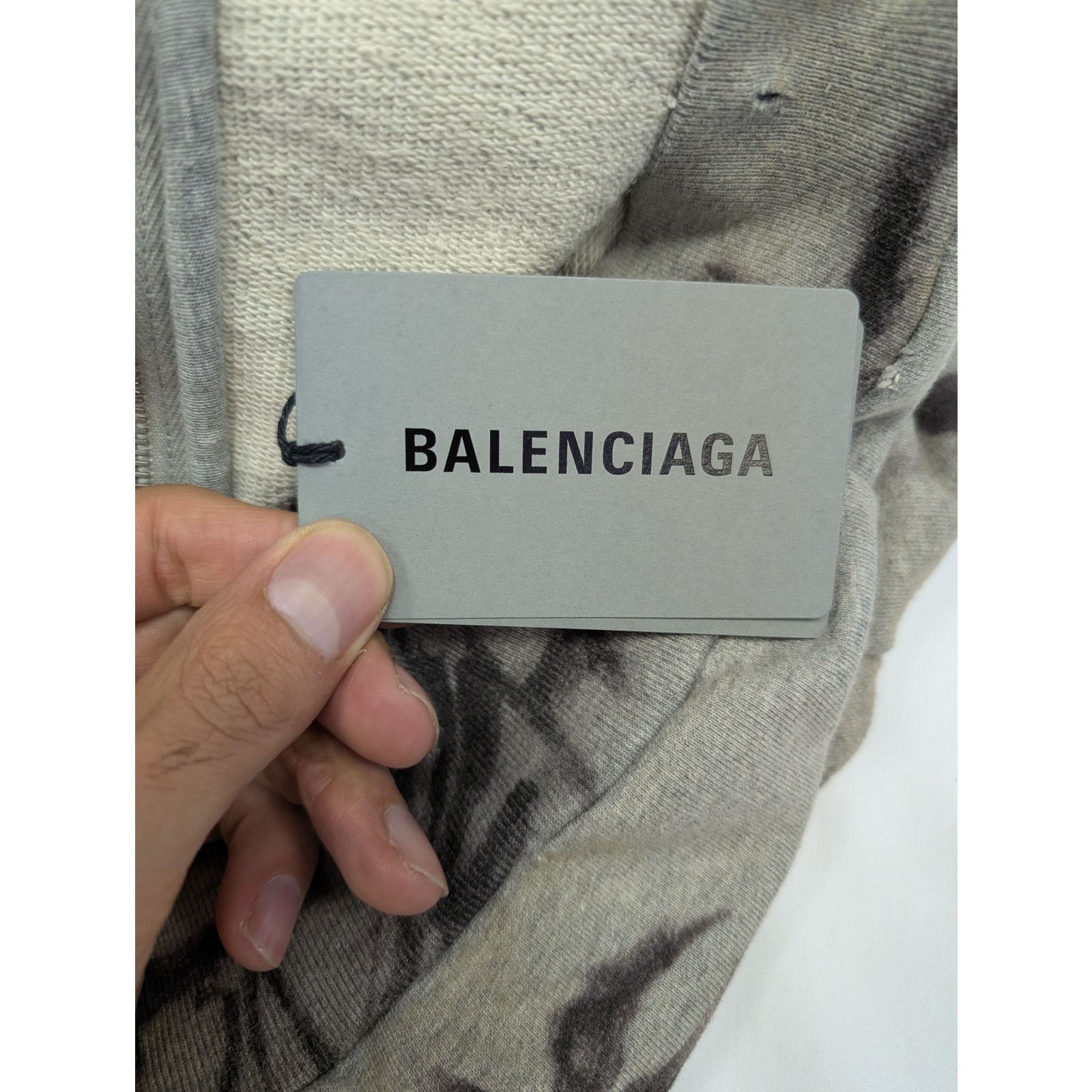 Balenciaga o1rshd1 Medium Fit Zip-Up Hoodie 1300 in Heather Grey Size US XS / EU 42 / 0 - 21 Thumbnail