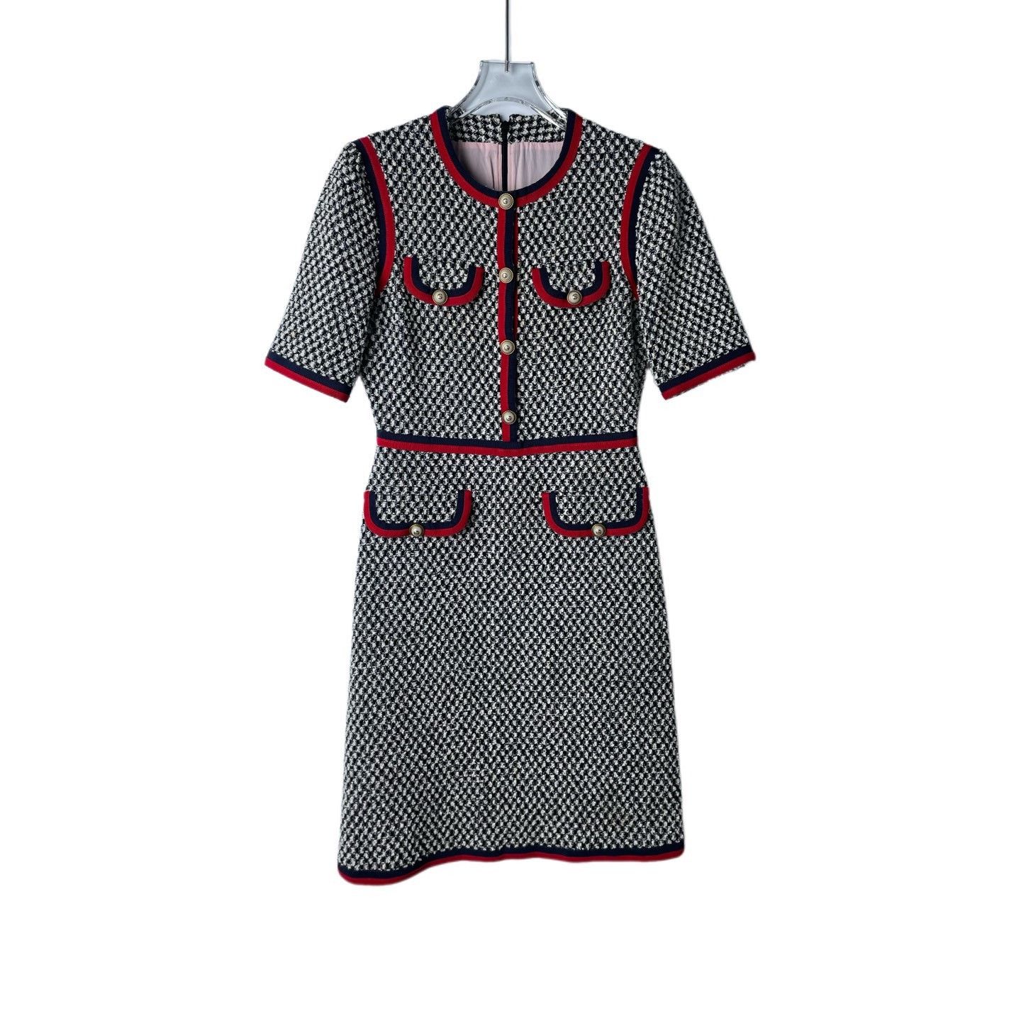 Gucci Gucci Houndstooth Cotton Dress Size S / US 4 / IT 40 - 1 Thumbnail