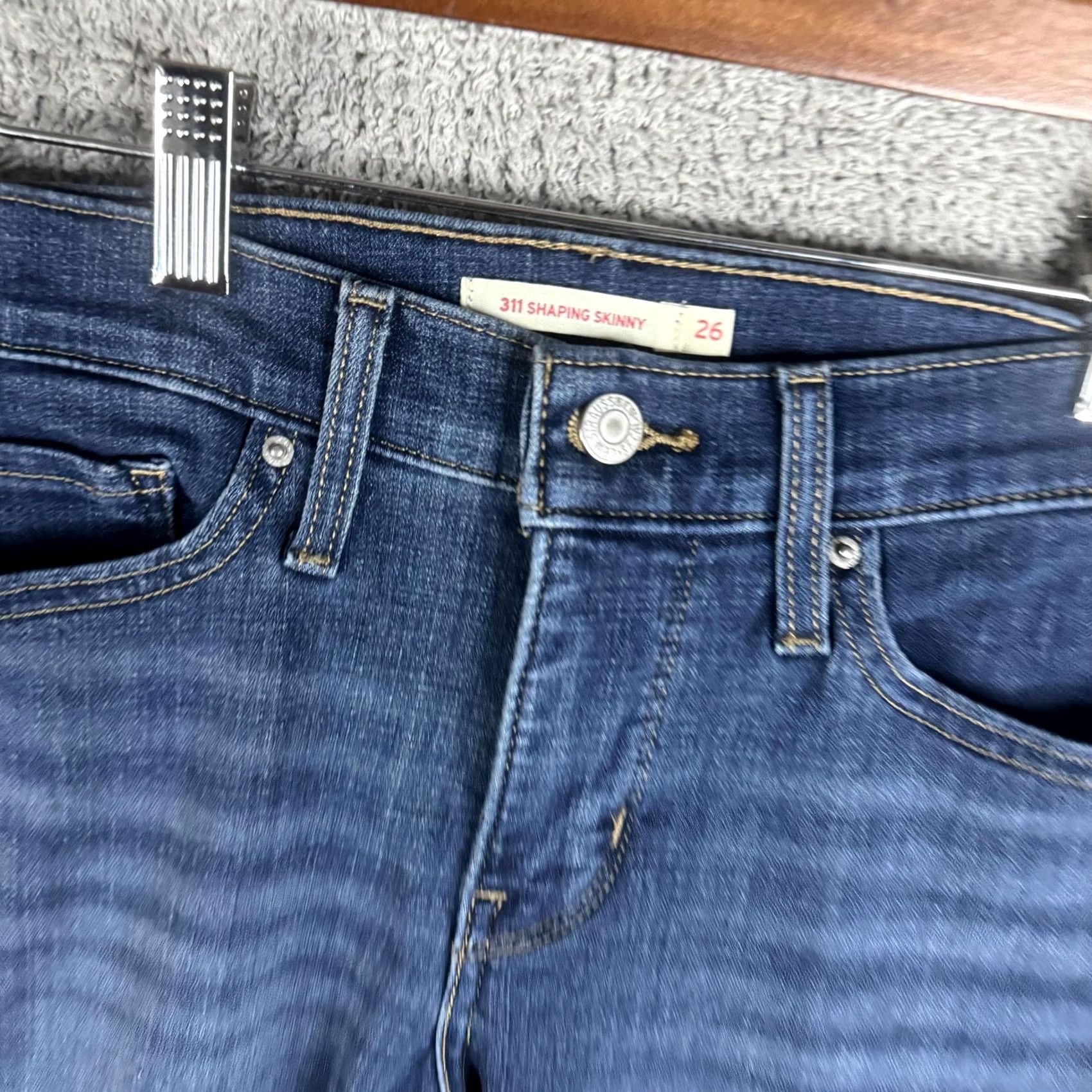 Levi's Levi's 311 Shaping Skinny Jeans Womens 26 Blue Medium Wash Mid Rise Stretch Size 26" / US 2 / IT 38 - 3 Thumbnail