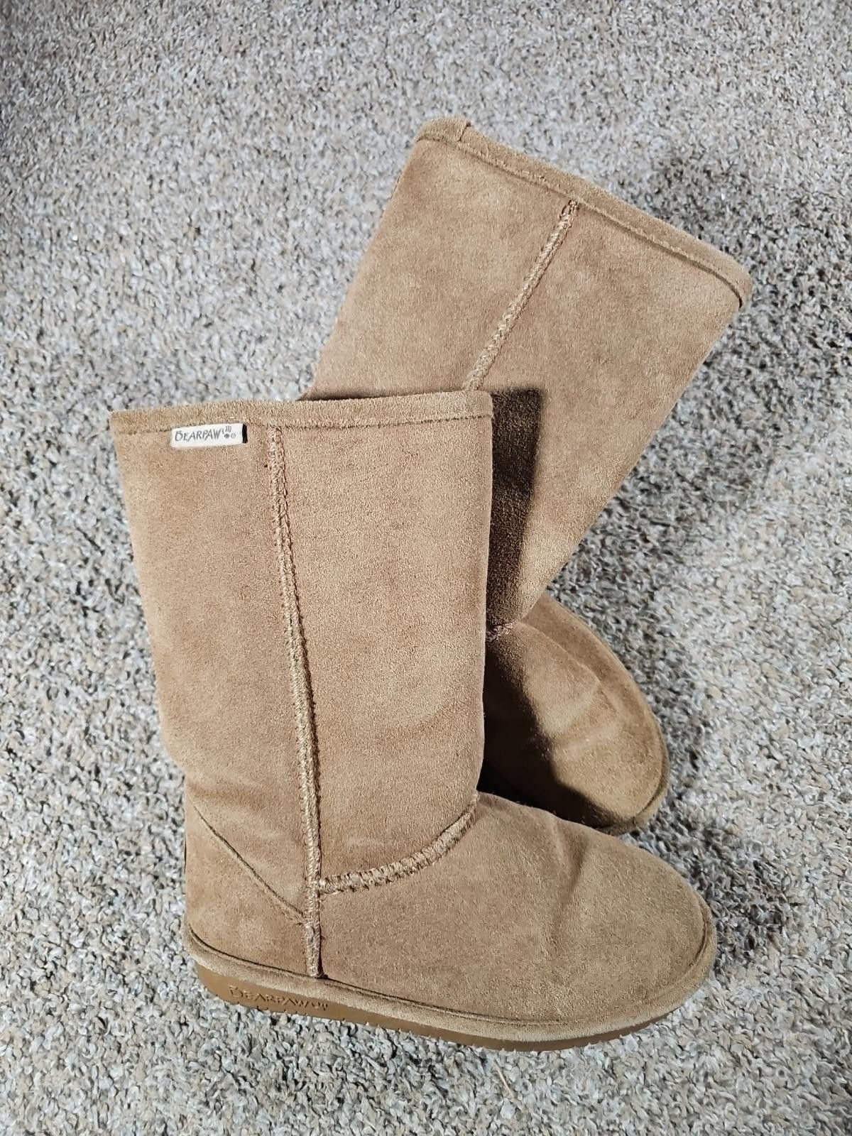 Other BearPaw Emma Tall Youth US4 UK3 Brown Suede Sheepskin Boots Size US 4 / IT 34 - 1 Thumbnail