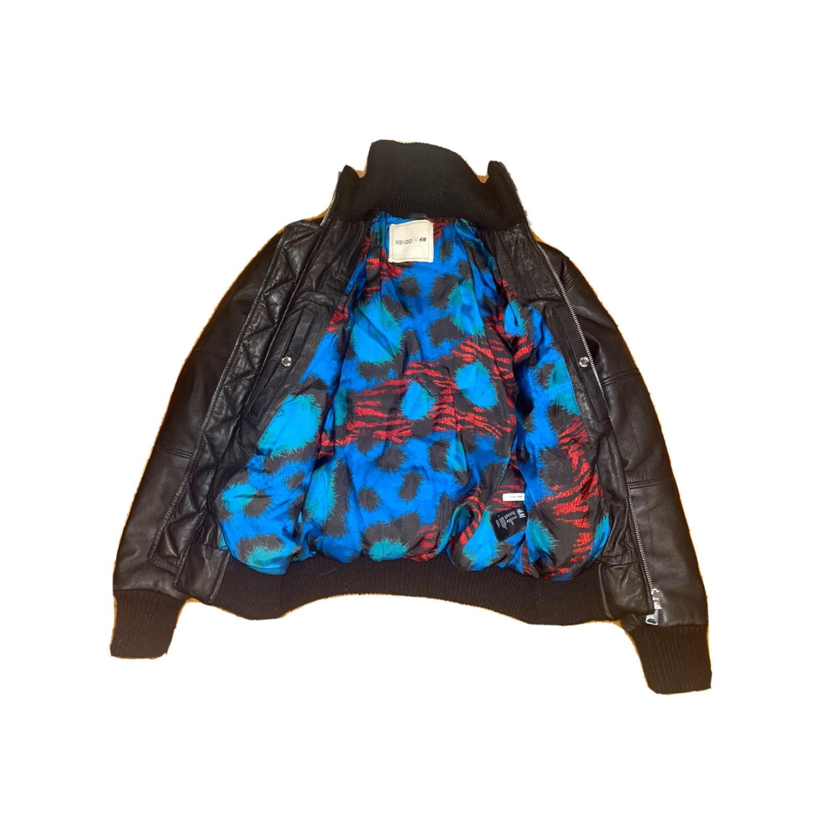 Kenzo KENZO x H&M Leather Bomber Jacket Spring Black XS SS16 Rare Limited Mens Size US XS / EU 42 / 0 - 5 Thumbnail