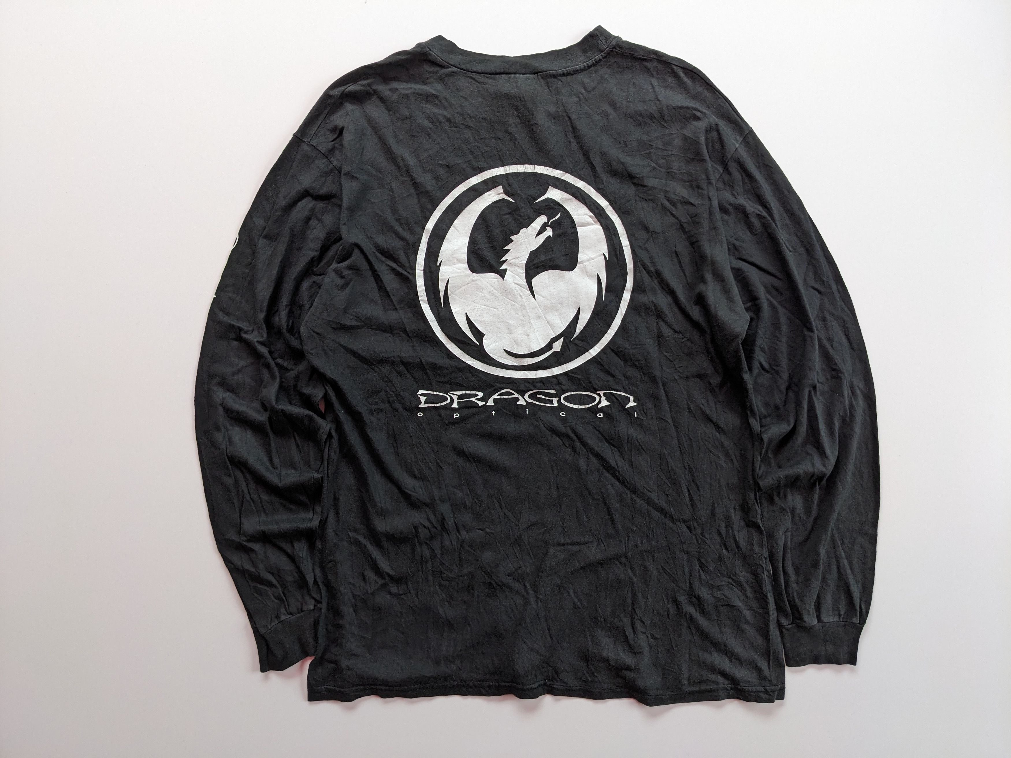 Shorty's Skateboards × Vintage Vintage 90s Dragon skateboard longsleeve Size US L / EU 52-54 / 3 - 1 Thumbnail