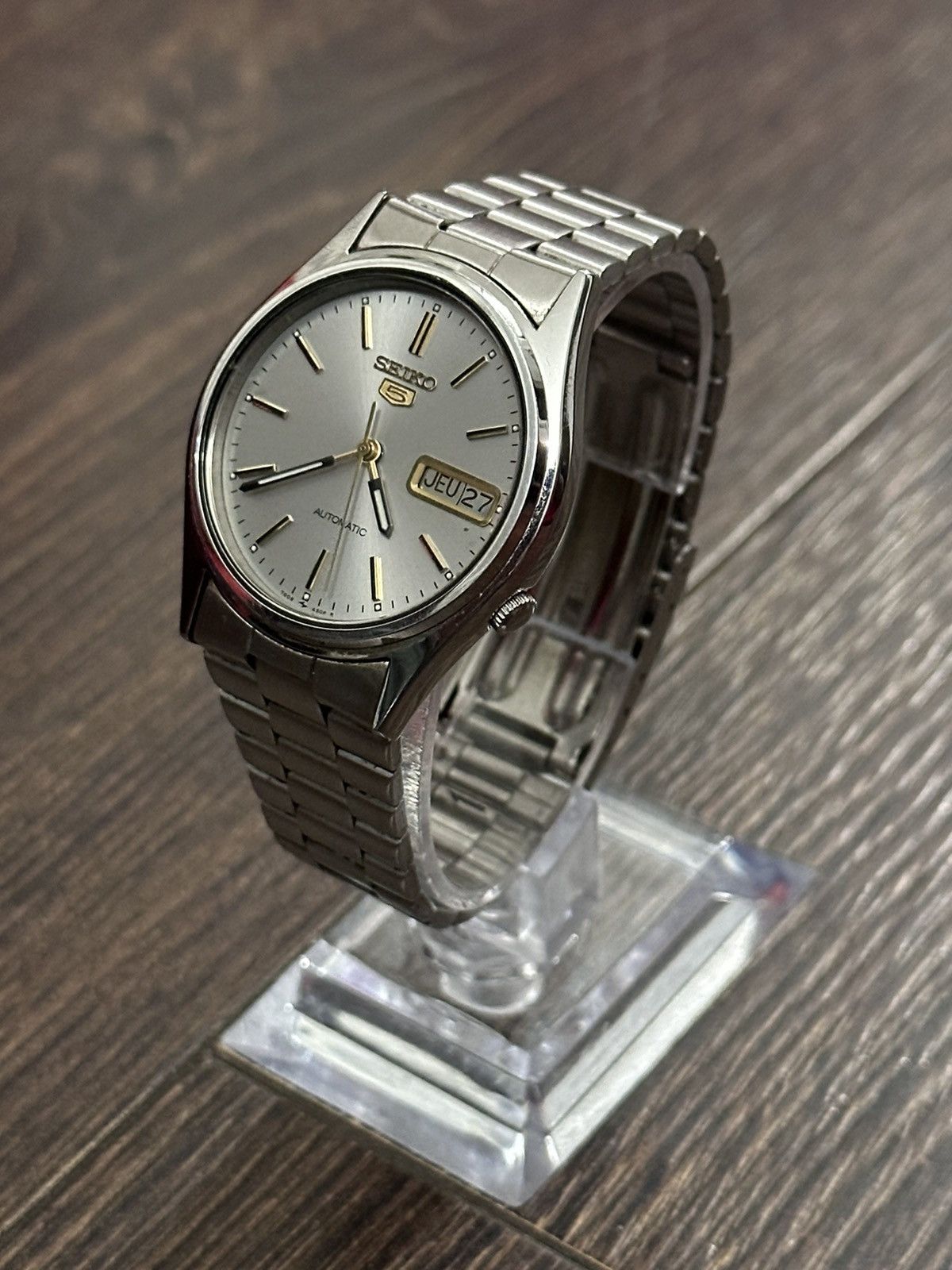 1993 Seiko 5 Automatic Grey Dial Legendary Wrist-Watch