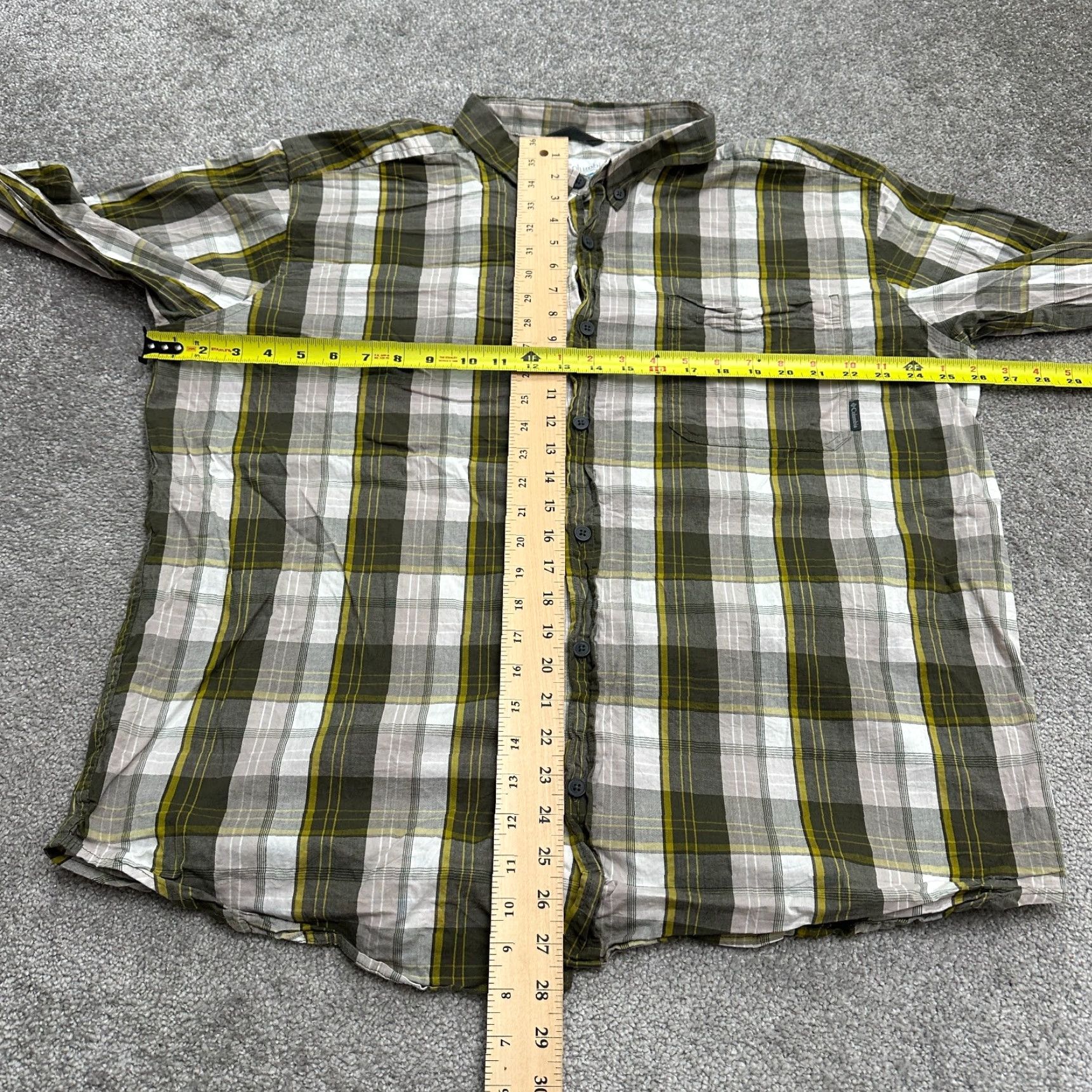 Vintage Columbia Shirt Men 2XL Green Plaid Long Sleeve Button-Down Cotton Casual Outdoor Size US XXL / EU 58 / 5 - 7 Thumbnail