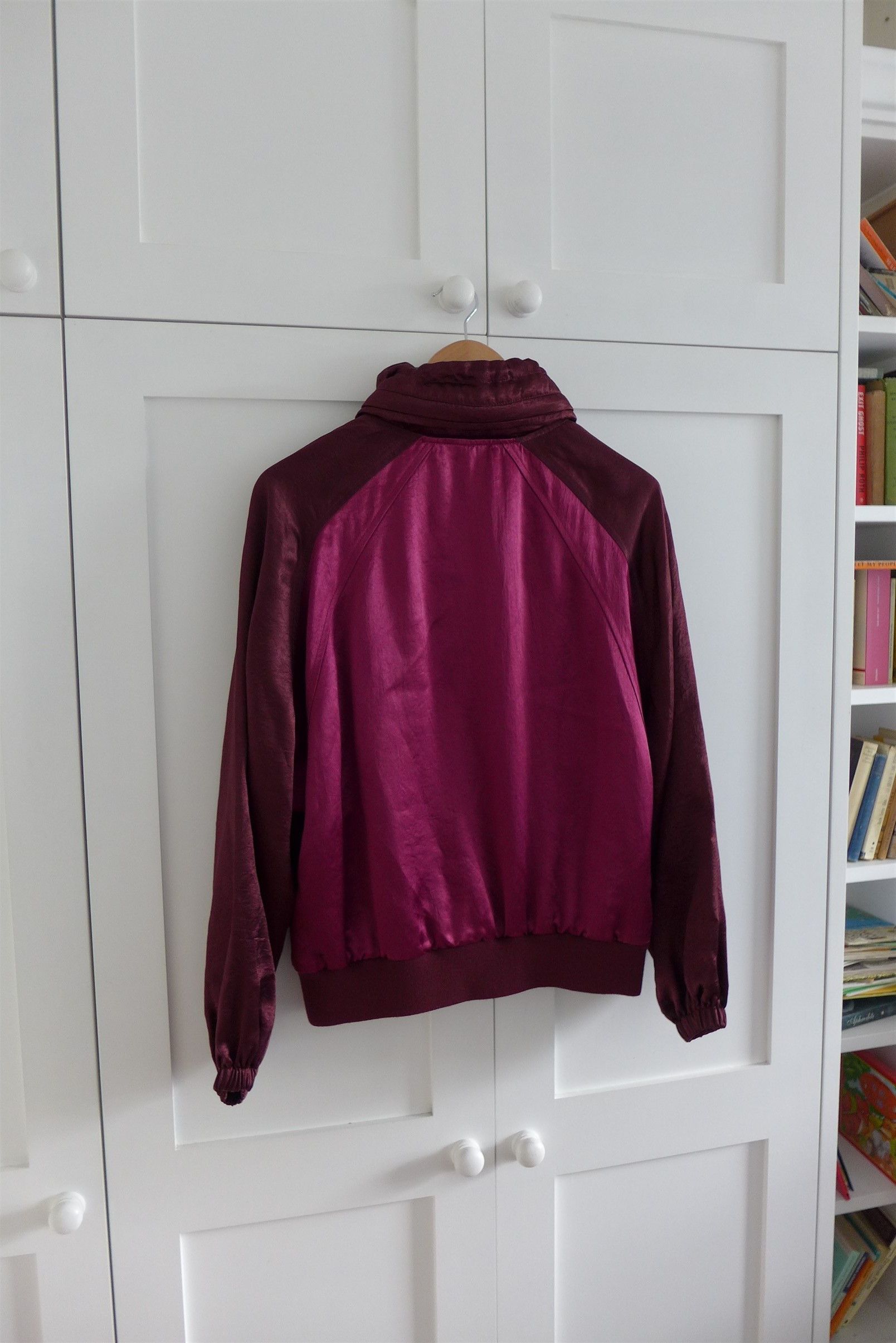 Saint Laurent Paris Size 48 - Saint Laurent Track Jacket - Burgundy Satin Size US M / EU 48-50 / 2 - 2 Thumbnail