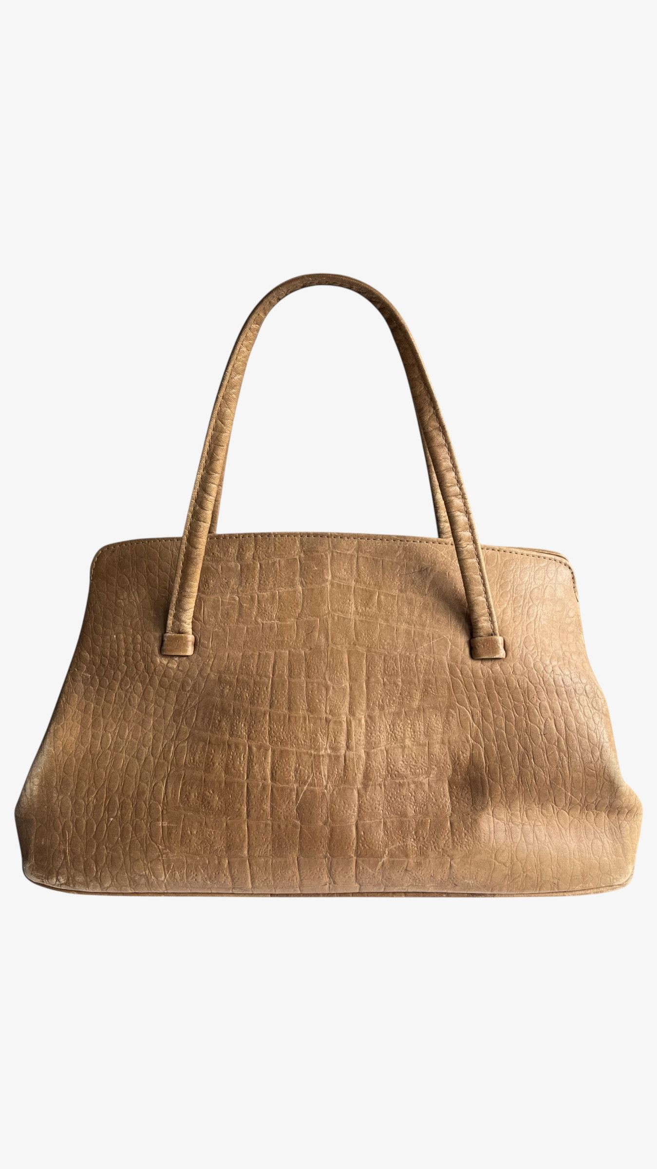 Other Vintage 1950s Crocodile Embossed Brown Leather Shoulder Bag Size ONE SIZE - 1 Thumbnail