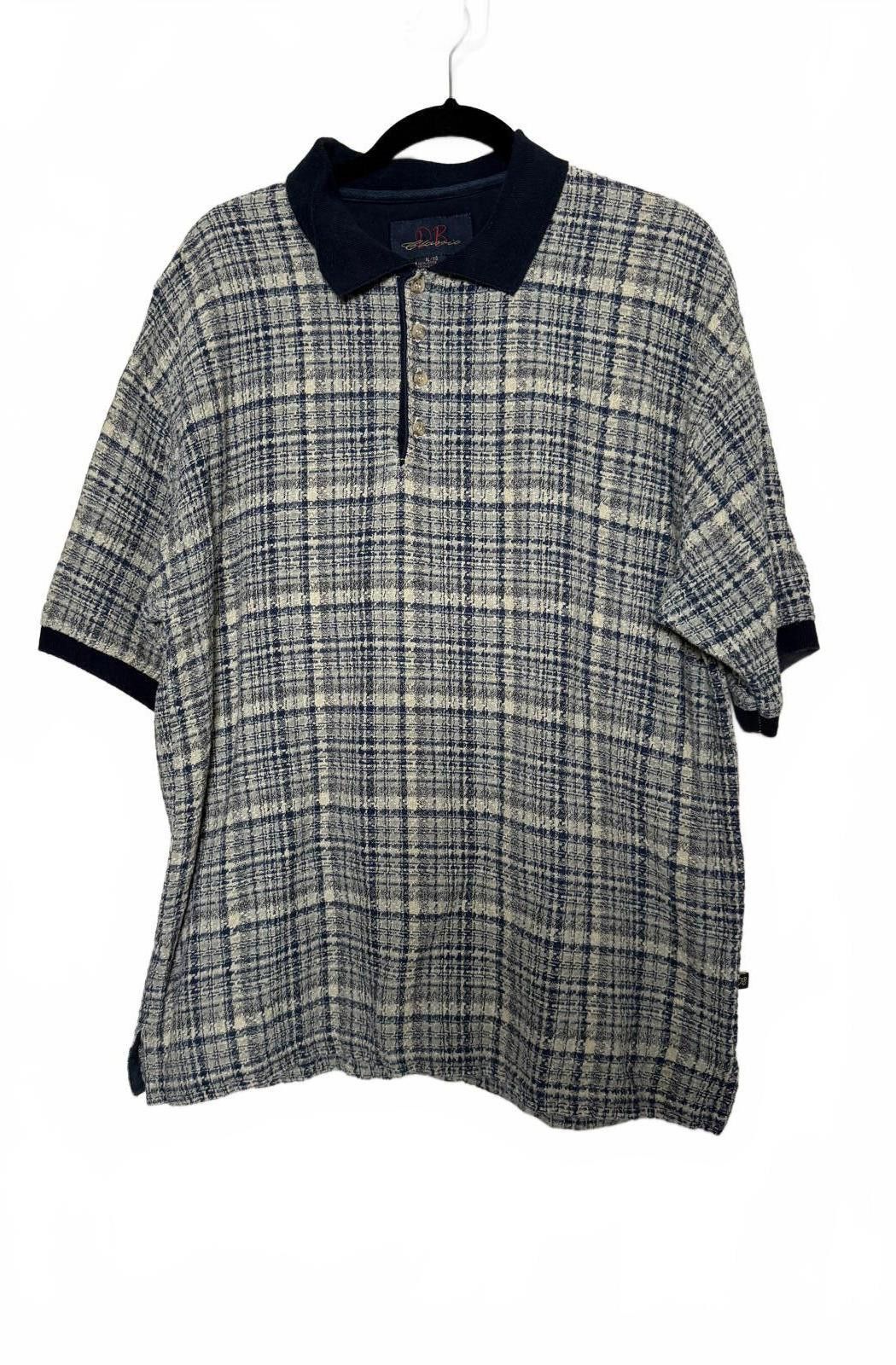 Unknown London Vintage 90s Men's Short Sleeve Plaid Polo Shirt Size US XL / EU 56 / 4 - 2 Thumbnail