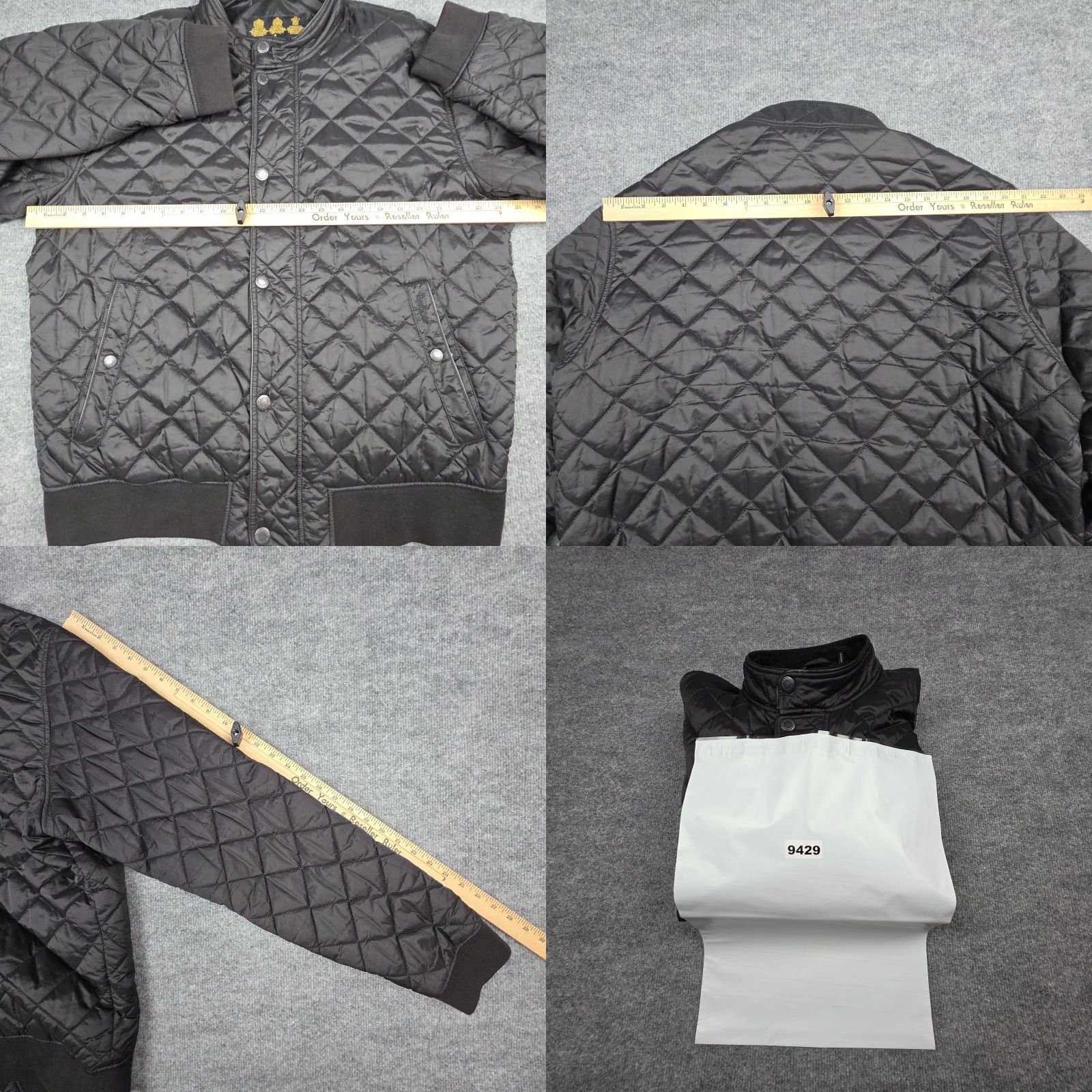 Barbour Barbour Edderton Bomber Jacket Men's XXL Black Lightweight Quilted Snap Size US XXL / EU 58 / 5 - 10 Thumbnail