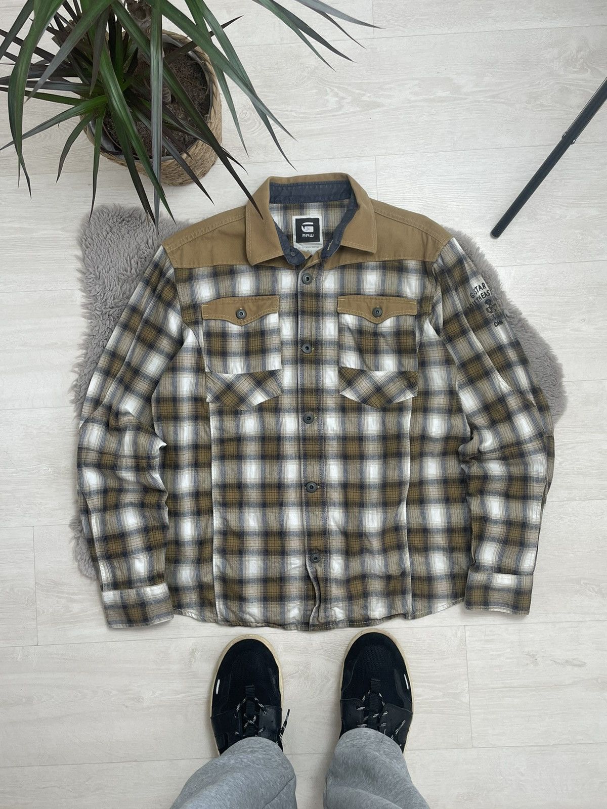 G-Star × Vintage G-star Raw Vintage Shirt Detroit Style Y2k Size US XL / EU 56 / 4 - 1 Thumbnail