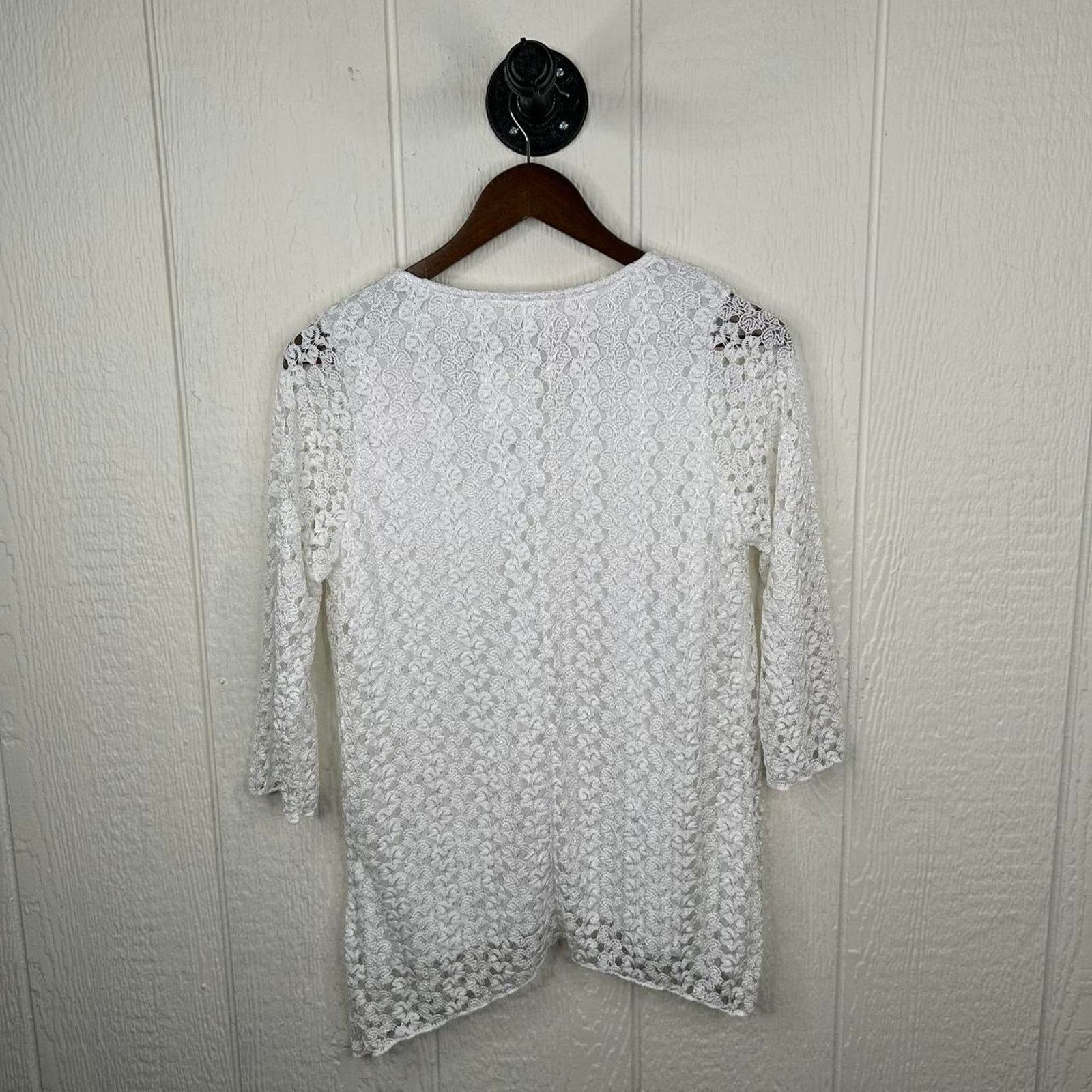 Other Vintage Y2K Lace Floral Boho Long Sleeve Top Large Size L / US 10 / IT 46 - 2 Thumbnail