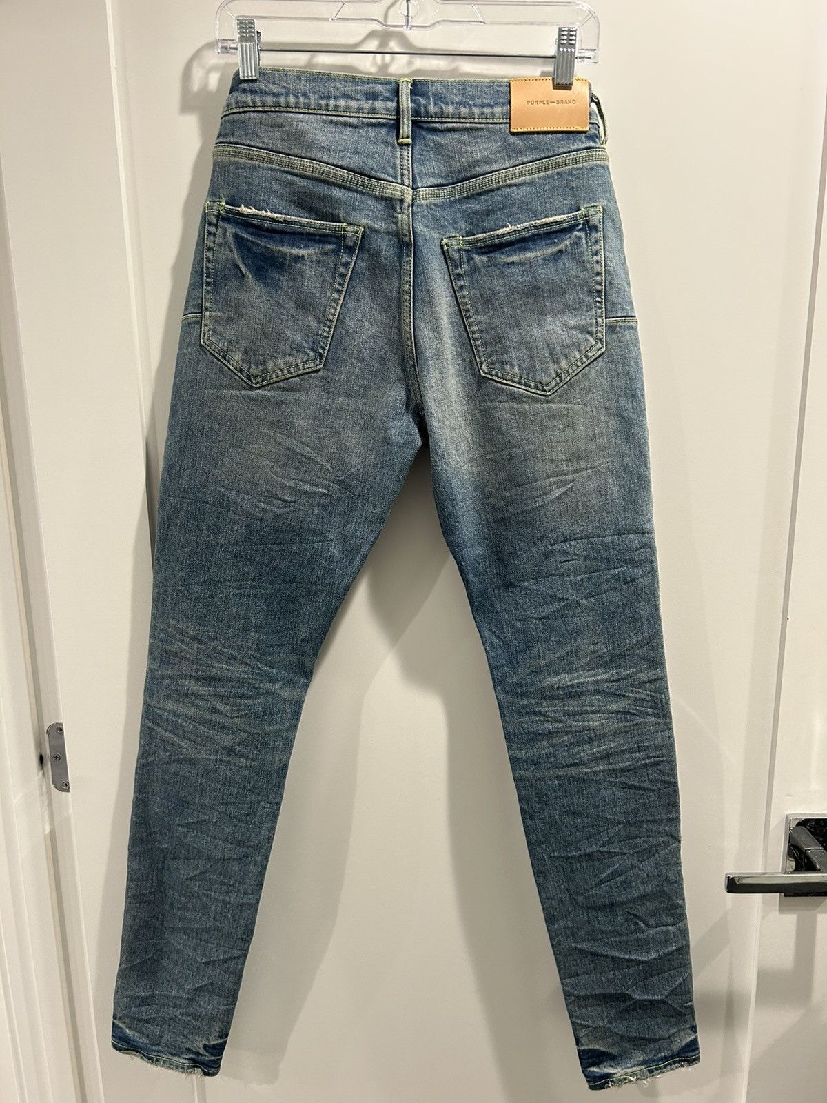 Purple Brand Purple Brand Distressed Blue Denim Jeans with Neon Rivets Size US 30 / EU 46 - 5 Thumbnail