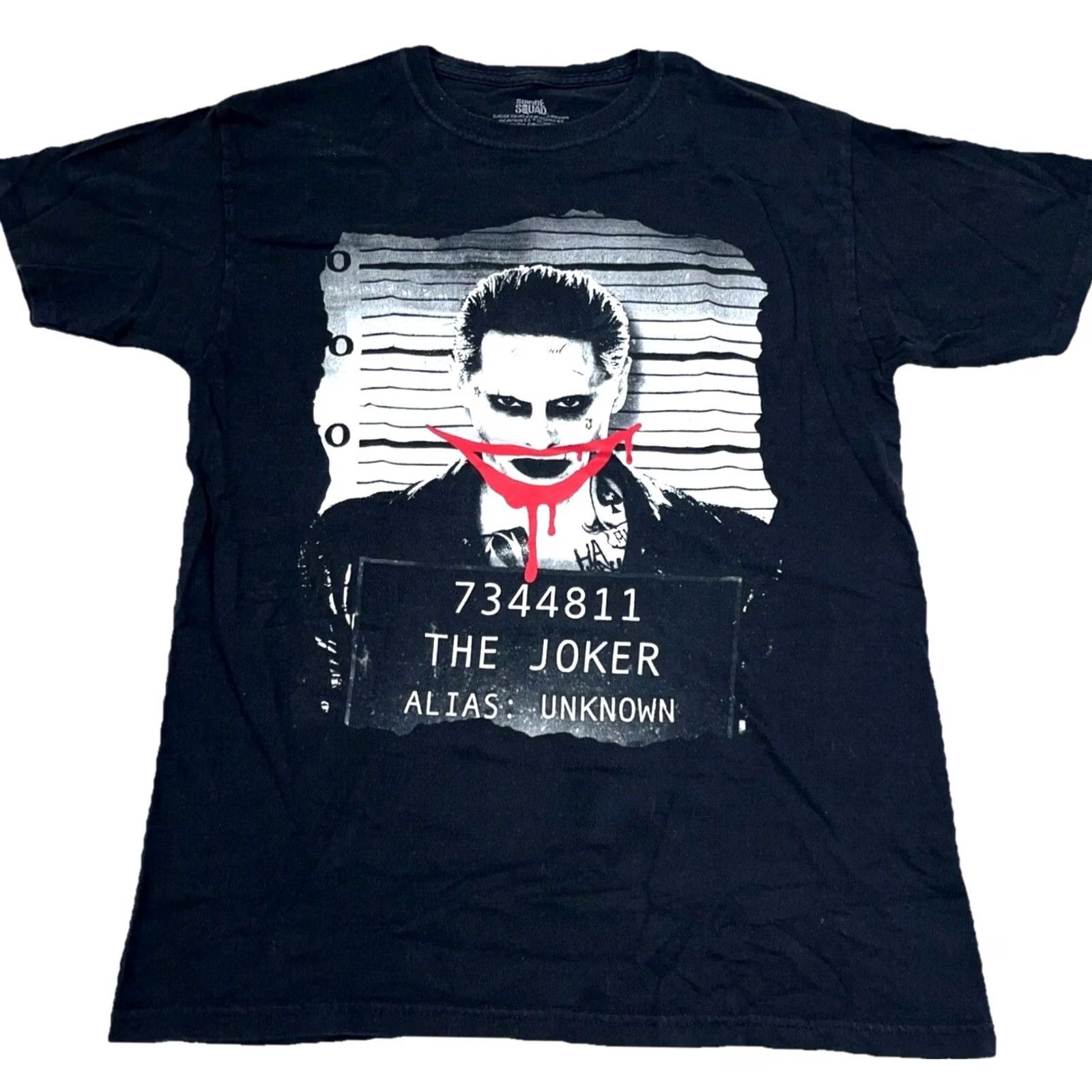 Vintage Suicide Squad Shirt Men M Black Tee DC Comics The Joker Batman Mug Shot Y2K Size US M / EU 48-50 / 2 - 2 Thumbnail