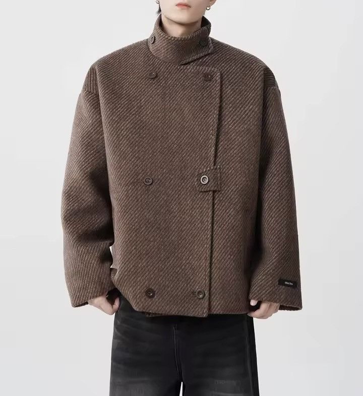 Vintage Retro Y2k Wool Blend Warm Loose Trendy Coat Jacket Size US L / EU 52-54 / 3 - 3 Thumbnail