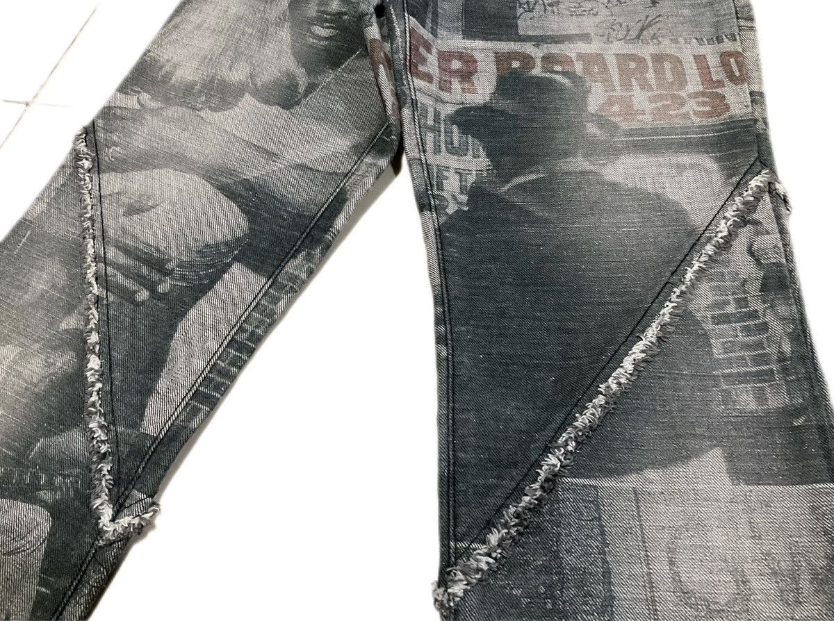 5351 POUR LES HOMMES × If Six Was Nine × Japanese Brand 🔥Archived 5351 Pour Les Hommes Fray Denim Photograph Print Size US 29 - 15 Thumbnail