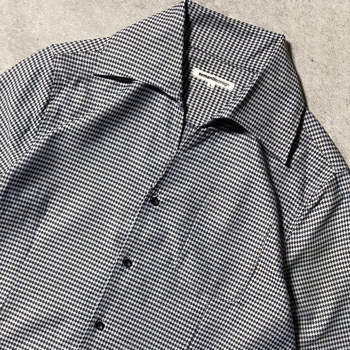 If Six Was Nine Semantic Design Gingham Open Collar Shirt Size US M / EU 48-50 / 2 - 2 Thumbnail