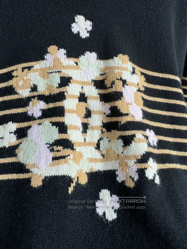 Chanel Chanel 24P new black clover double C cashmere sweater Size XXS / US 00 / IT 34 - 6 Thumbnail