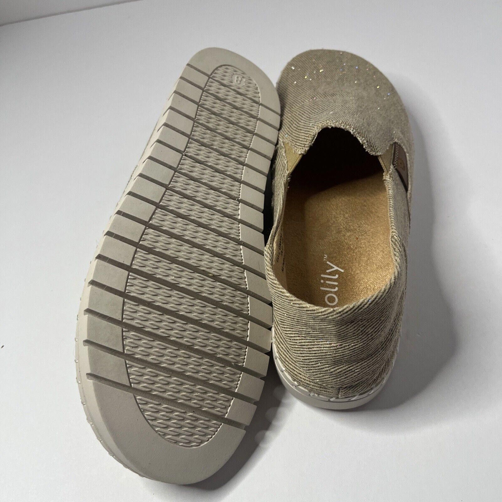 Other GLOLILY Elle Canvas Tan Sparkle Comfort Shoes WOMENS 8 M Size US 8.5 / IT 38.5 - 5 Thumbnail