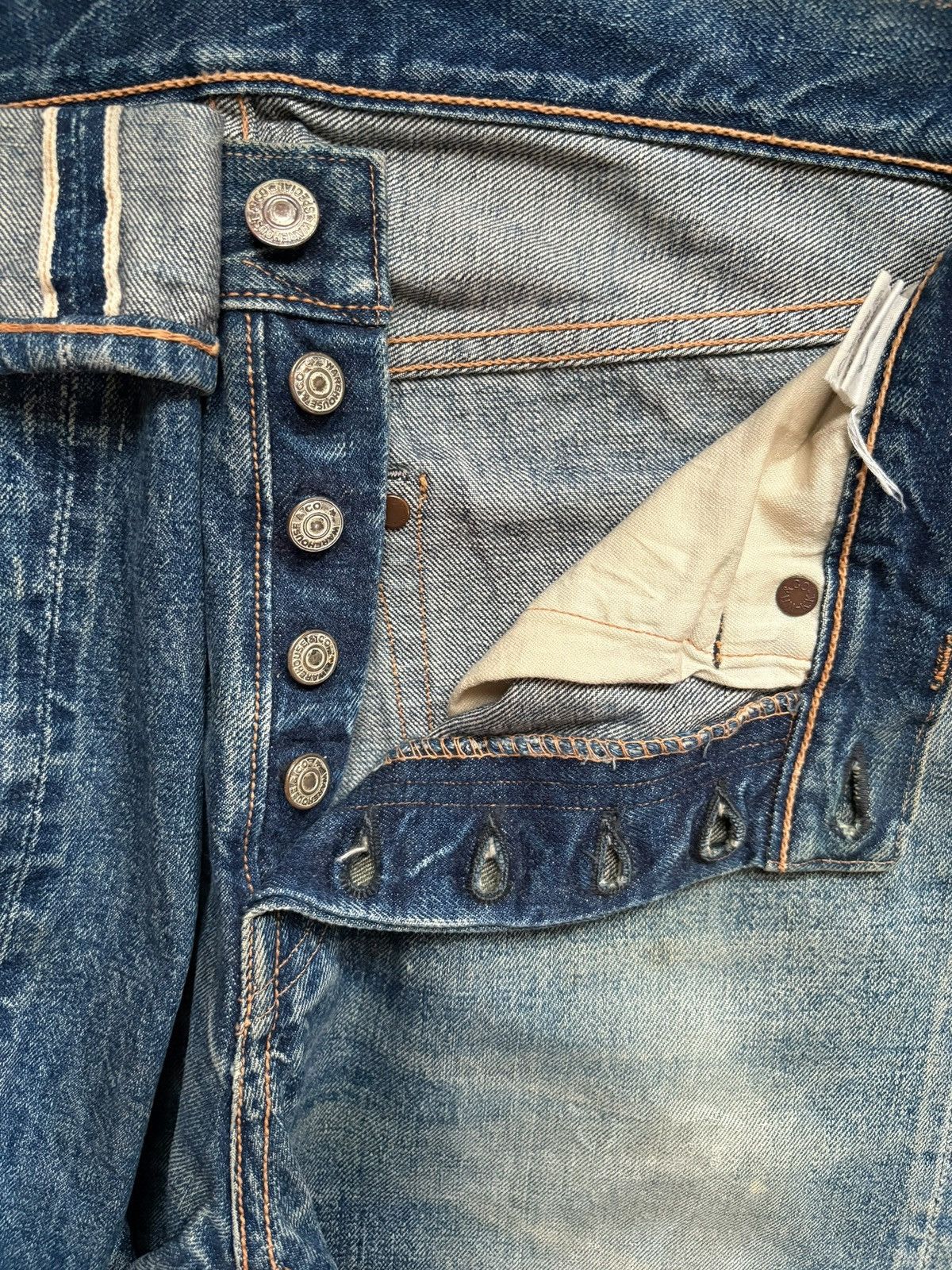 Warehouse & Co. Vintage Japanese Warehouse & Co Selvedge Mud Wash Jeans Size US 29 - 4 Thumbnail