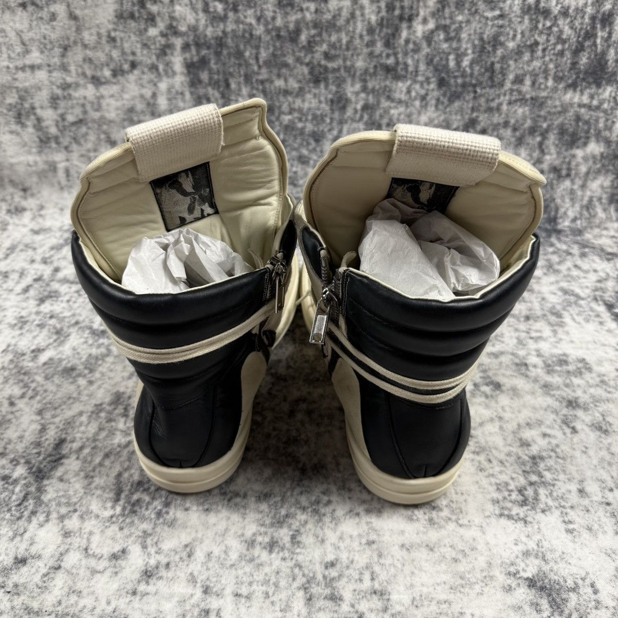 Rick Owens Rick Owens ‘Black/Milk’ Suede Geobaskets Size US 11 / EU 44 - 4 Thumbnail