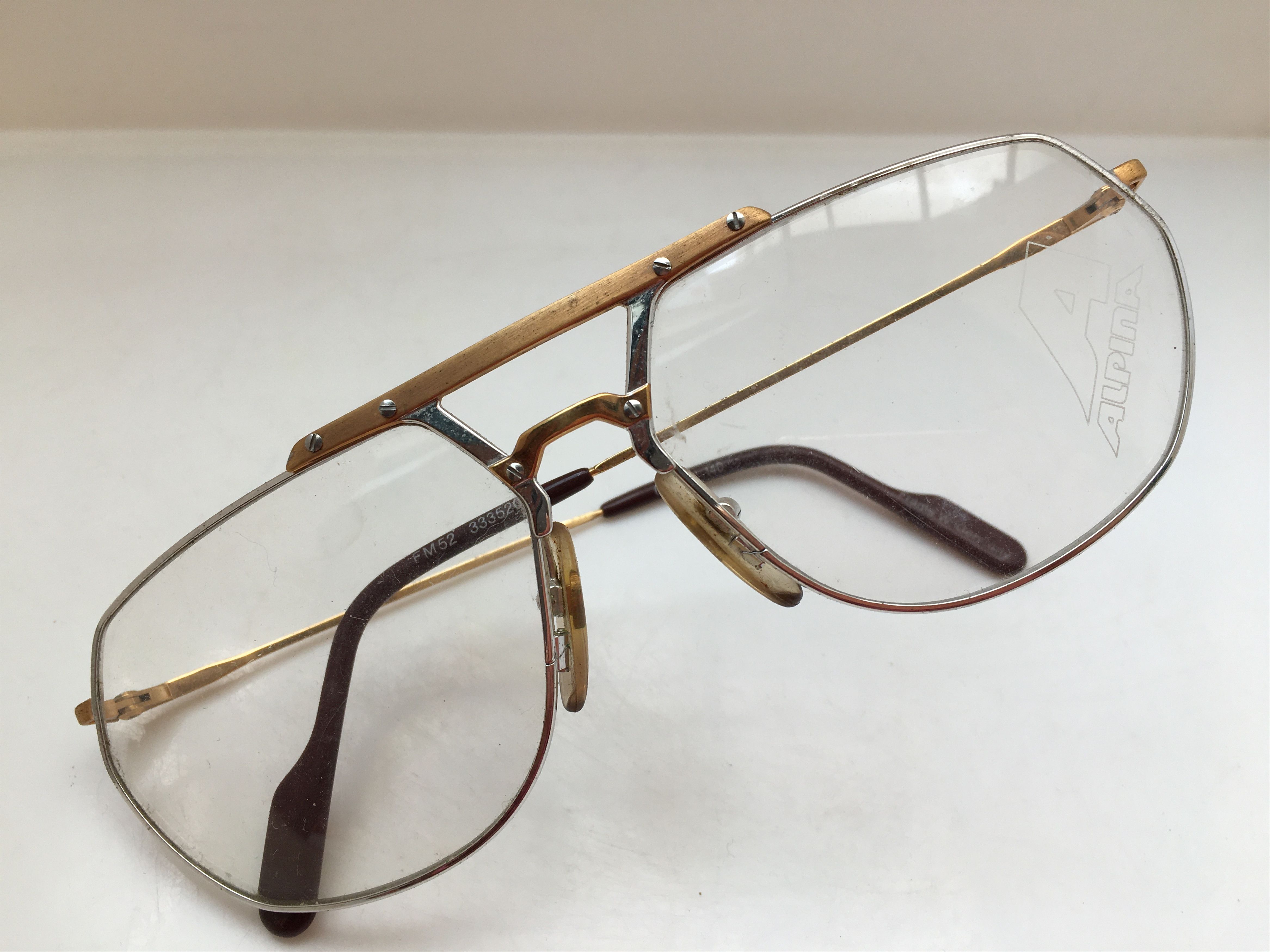 Vintage Vintage Alpina FM52 Aviator Eyeglasses Frame W.Germany Size ONE SIZE - 6 Thumbnail