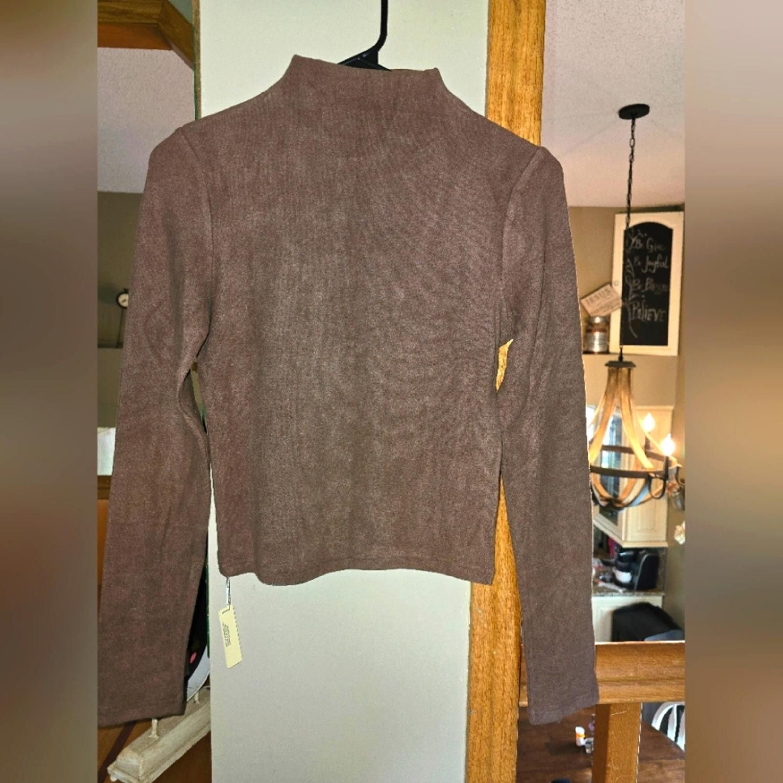 Designer OGL Mid ThermalThermal Brushed Mock Neck Crop Top Size M / US 6-8 / IT 42-44 - 1 Thumbnail