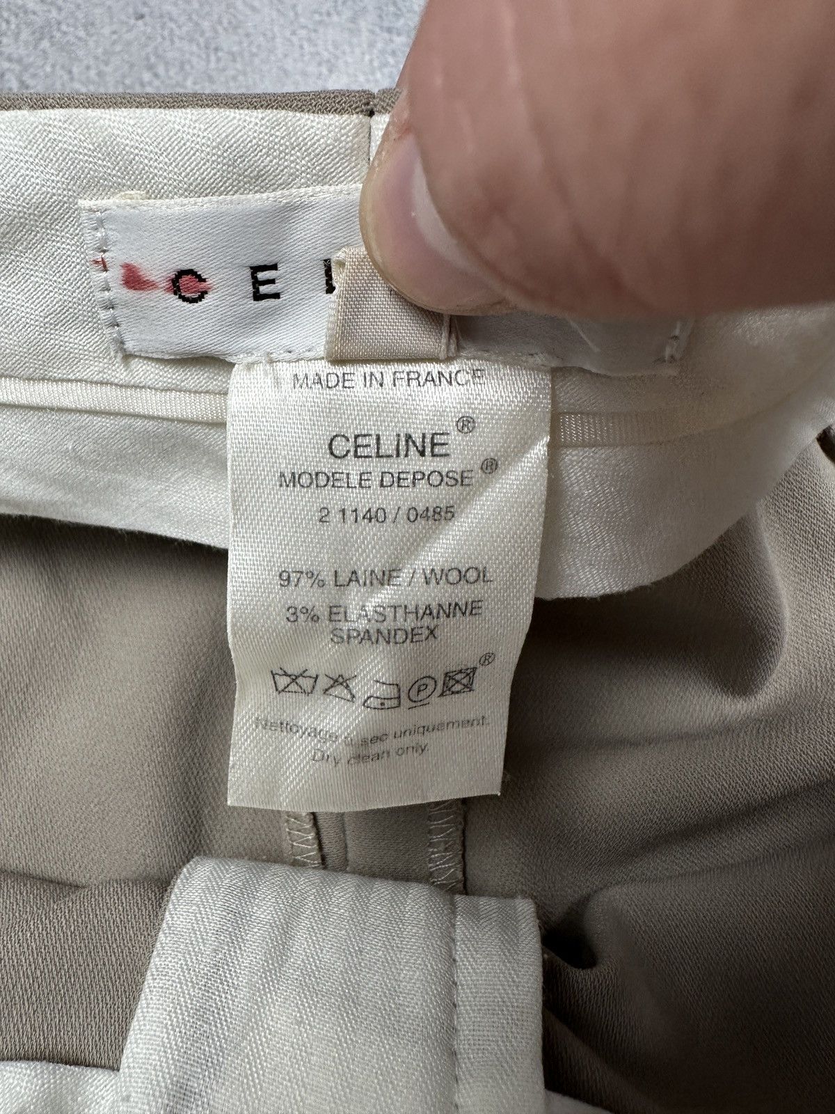 Celine Céline Vintage Phoebe Philo High Waist Wool Pants Trousers Size 27" / US 4 / IT 40 - 11 Thumbnail