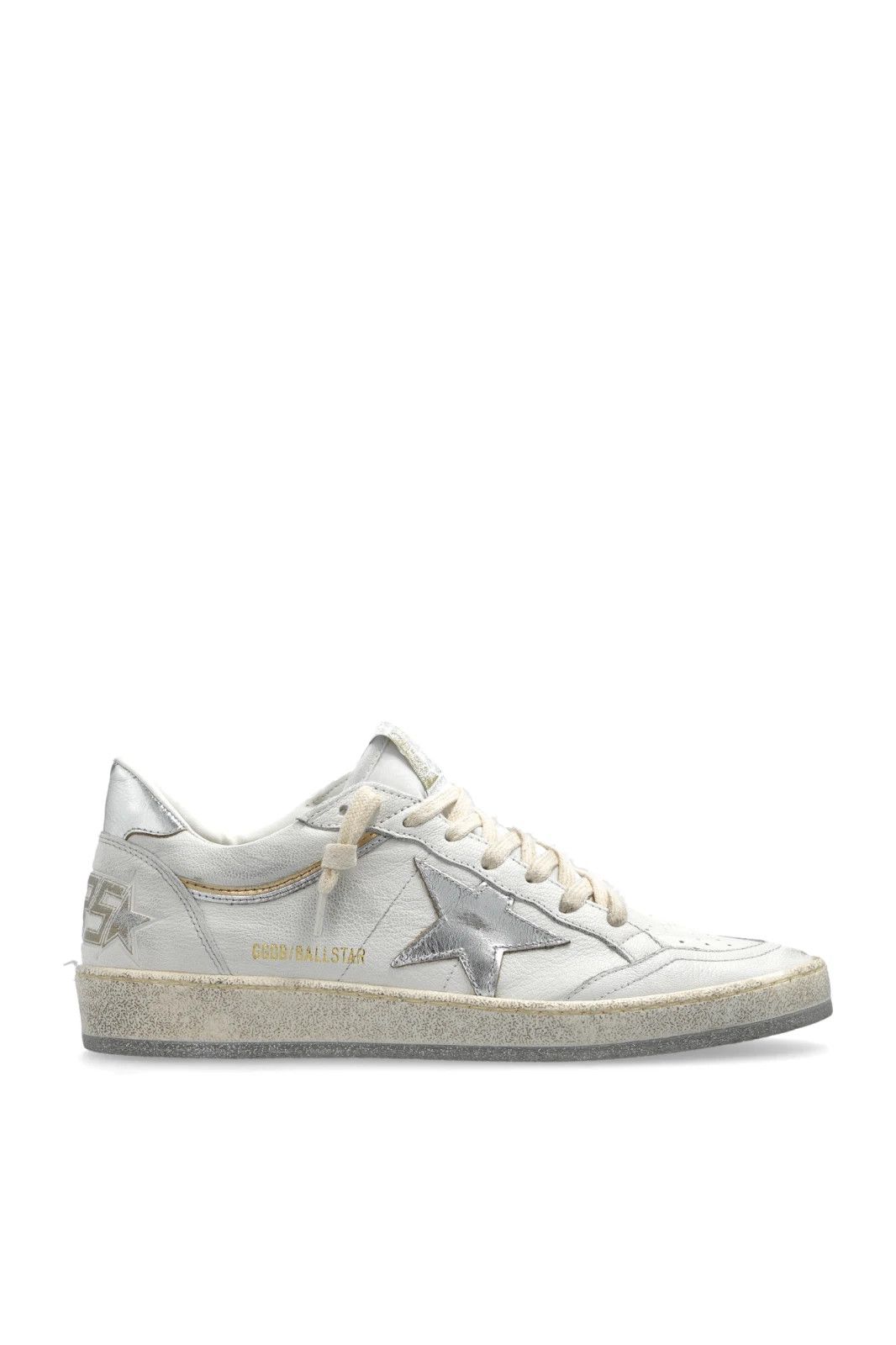 GOLDEN GOOSE Super-Star Women's White/Silver Sneakers New
