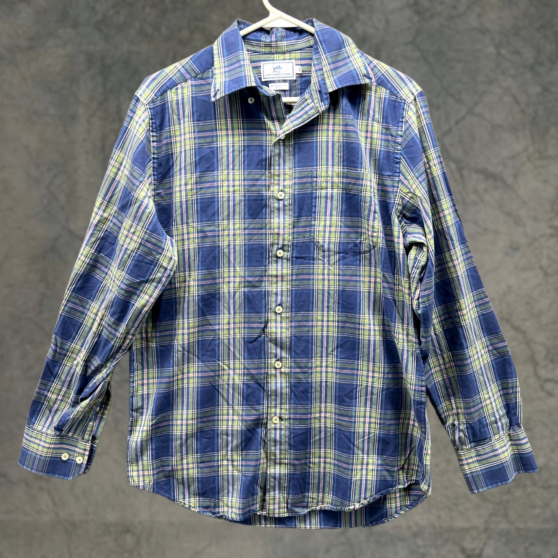 Southern Tide VINTAGE Southern Tide Shirt Mens S Blue Green Plaid Button-Down Pocket Classic Fit Size US S / EU 44-46 / 1 - 1 Thumbnail