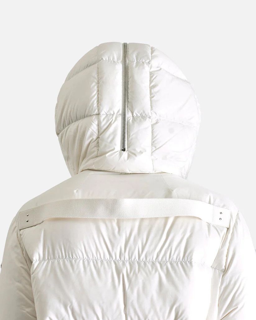Rick Owens o1s1v1r1oon0825 Moncler Hooded Cyclopic Coat in Milk/White Size US L / EU 52-54 / 3 - 6 Thumbnail