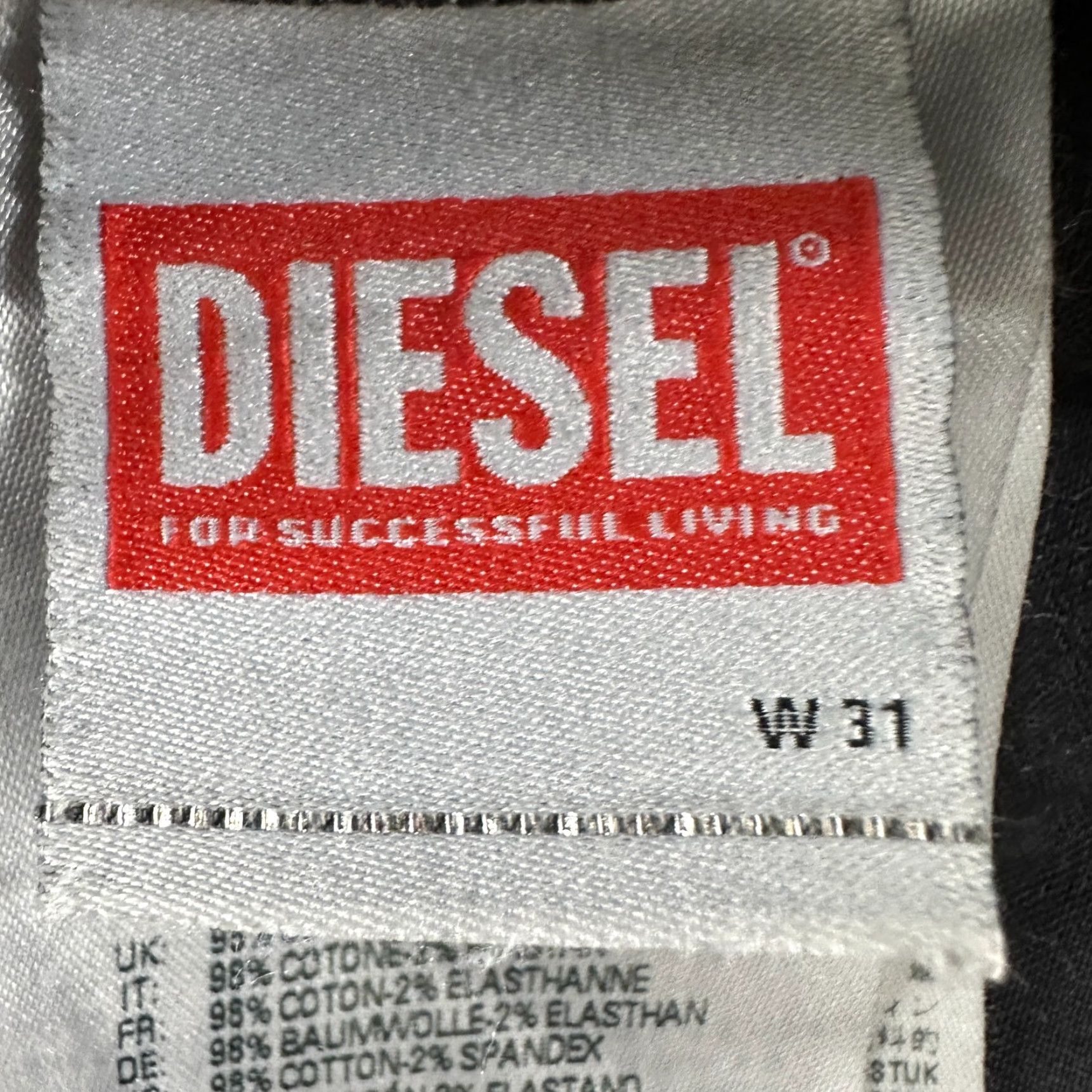 Diesel Diesel Jeans Mens 31x28 Grey Relaxed Straight Medium Wash Reversible? Light Wash Denim 5-Pocket City Logo USA Mens Hard to say Size US 31 - 5 Thumbnail
