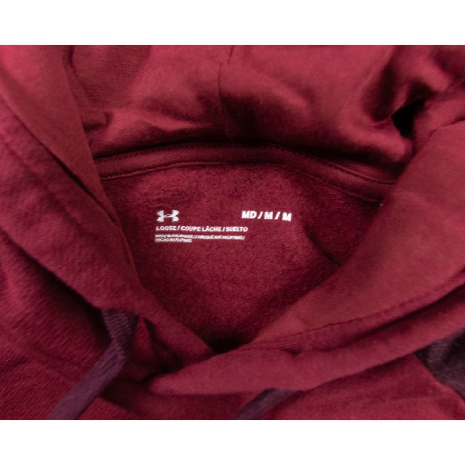 Under Armour Under Armour Adult Hooded Sweatshirt Mens Medium Red Pullover Raglan Shirt Color Red Logo Nike Size US M / EU 48-50 / 2 - 5 Thumbnail