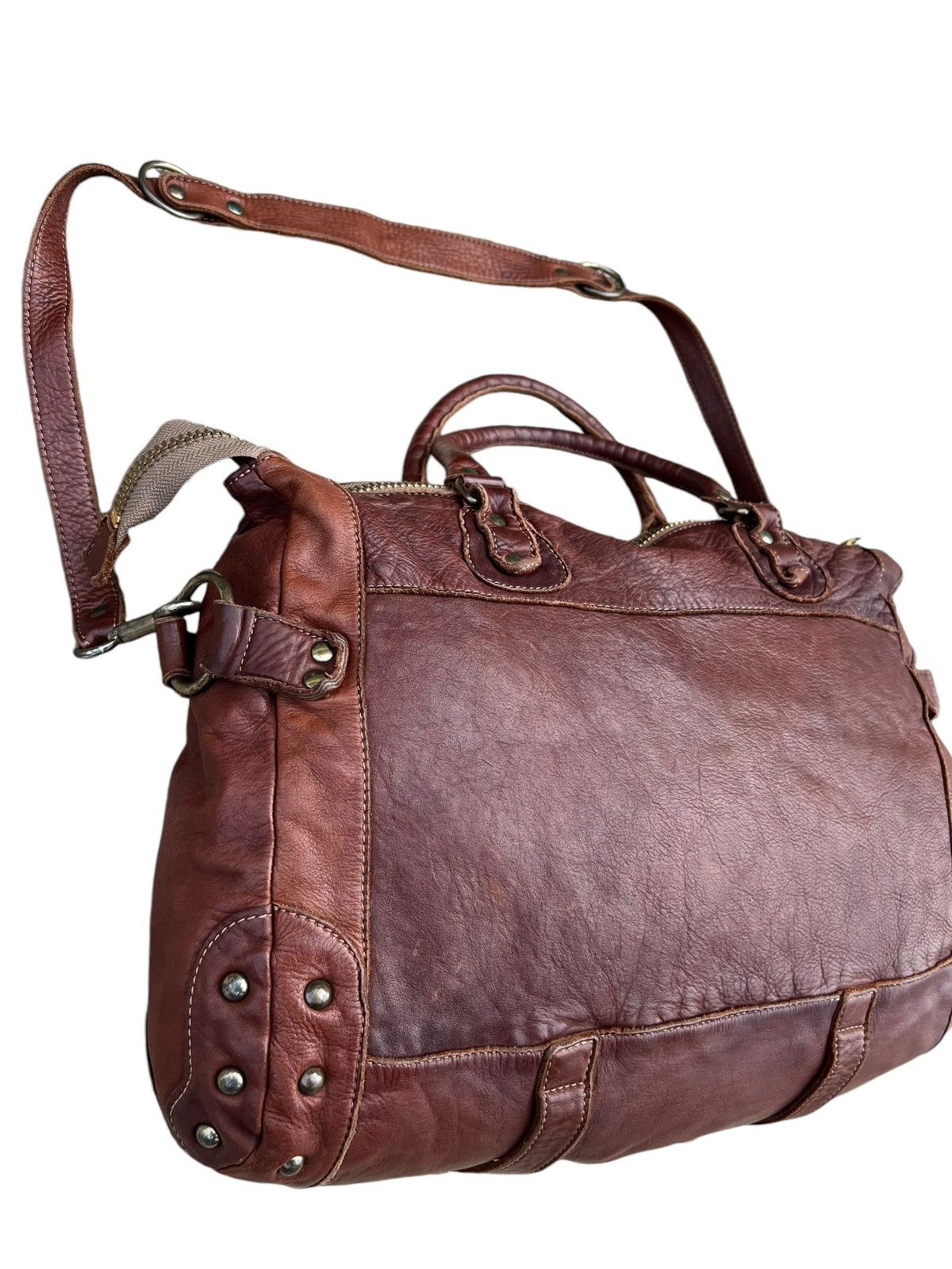 Leather Regalo Tokyo Fade Jerky Patina Leather 2 Way Bag Size ONE SIZE - 11 Thumbnail
