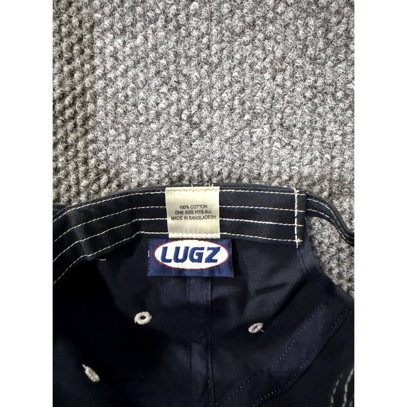 Lugz Lugz Hat Baseball Cap Strap Back Mens One Size Blue Embroidered Logo Dad Hat Cotton Twill Summer Casual Cap Momentum Size ONE SIZE - 7 Thumbnail