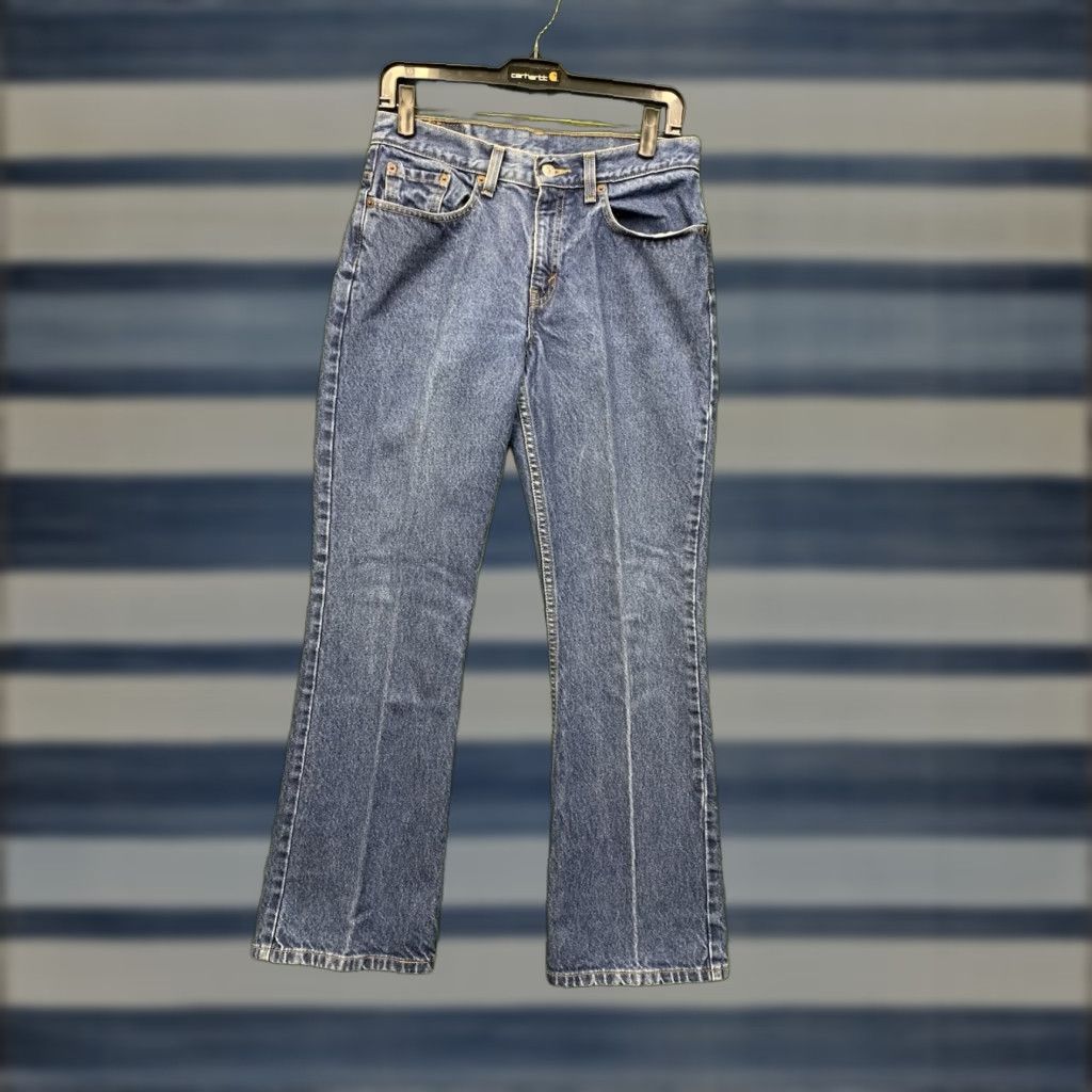 Levi's VINTAGE Levi's 515 Jeans Womens Regular Bootcut 8 Short Blue Denim 5-Pocket Pockets Zip Fly 100% Cotton USA Size 30" / US 8 / IT 44 - 1 Thumbnail