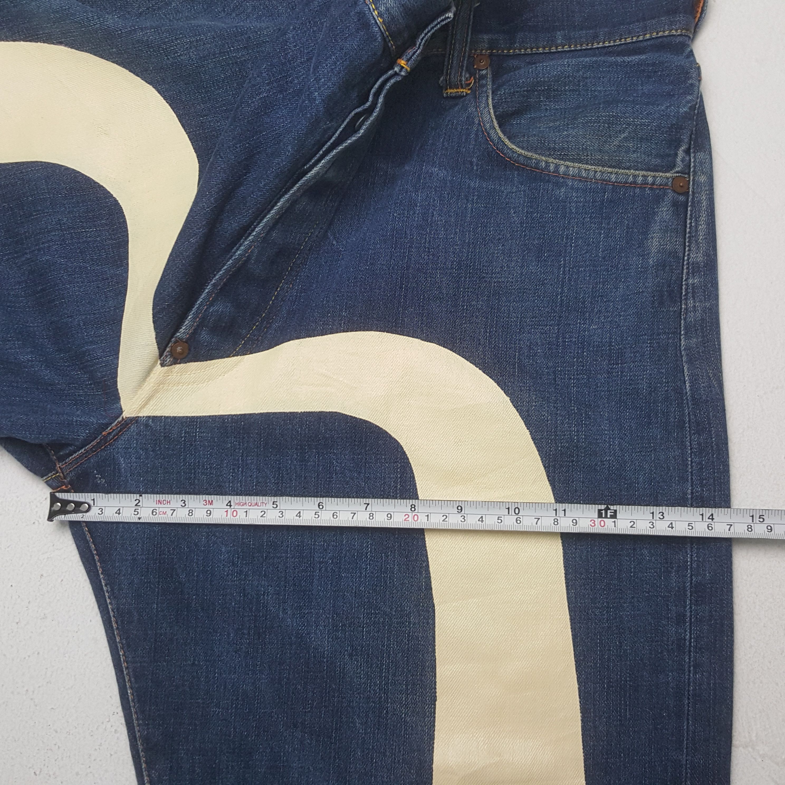 Evisu × Japanese Brand × Vintage Vintage Evisu Japanese Brand Daicock Custom Art Denim Jeans Size US 35 - 11 Thumbnail
