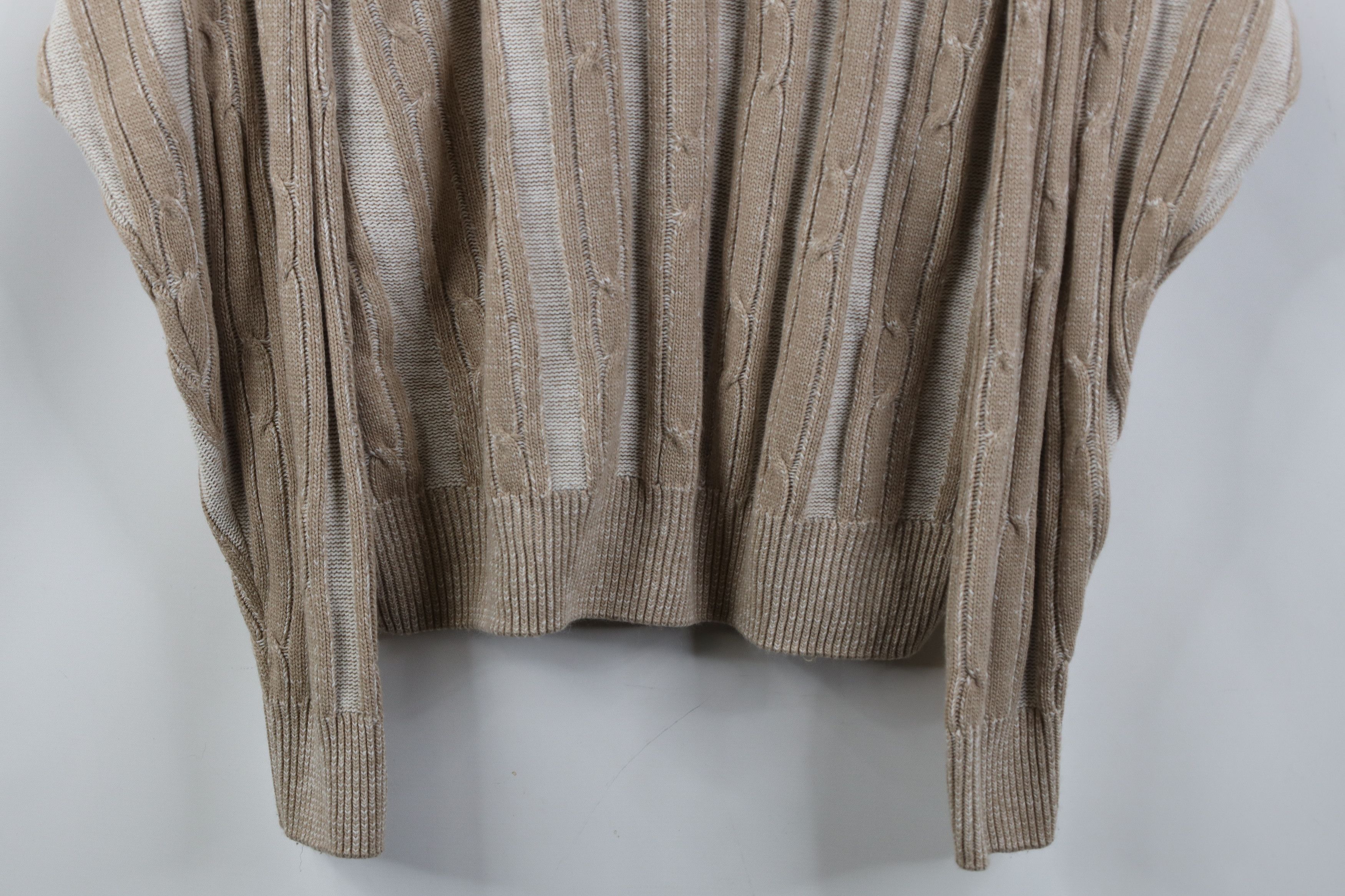 Vintage Vintage 90s Streetwear Ribbed Cable Knit Crewneck Sweater Size US L / EU 52-54 / 3 - 3 Thumbnail