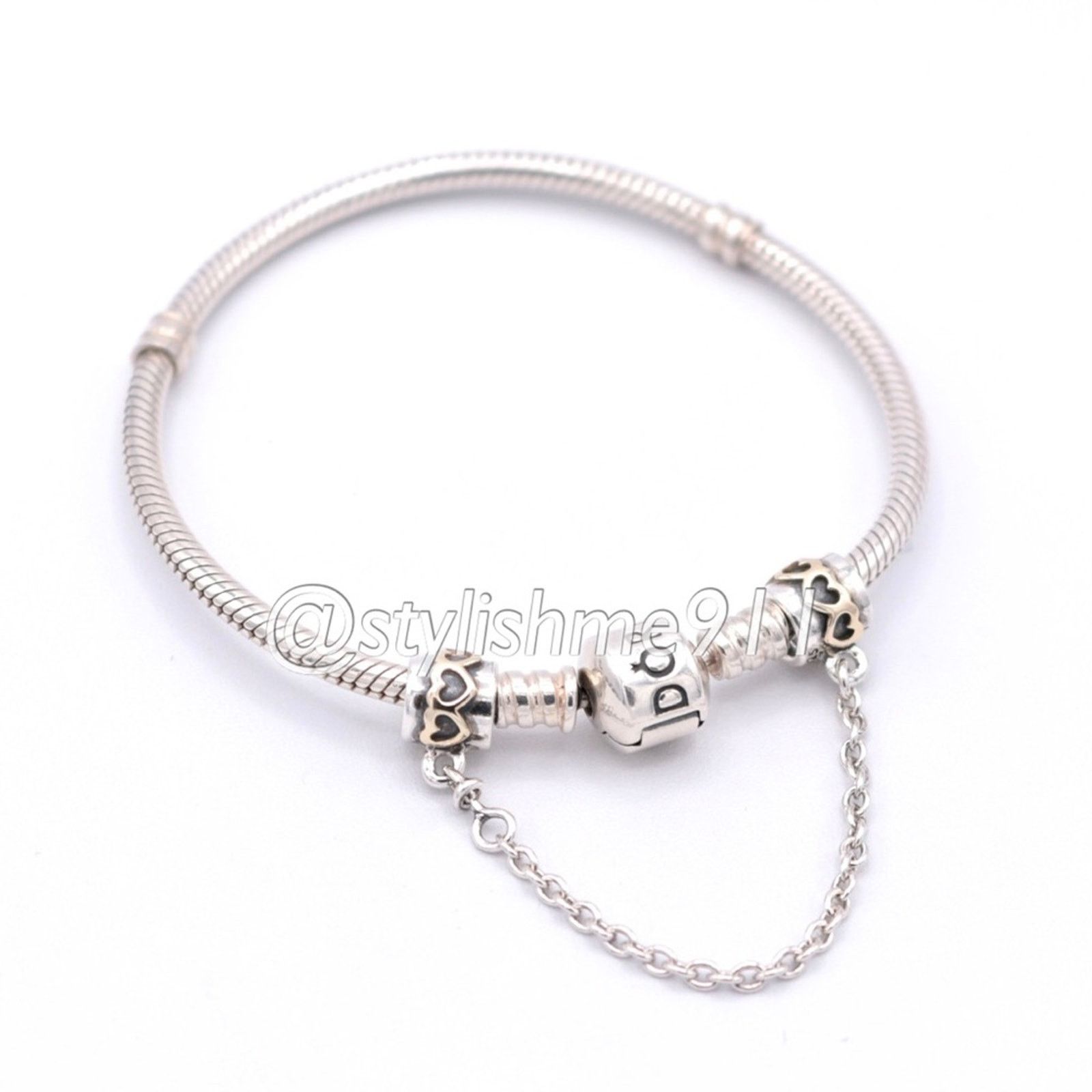 pandora Authentic PANDORA Two Tone Heart Safety Chain - 790307-05 Size ONE SIZE - 4 Thumbnail