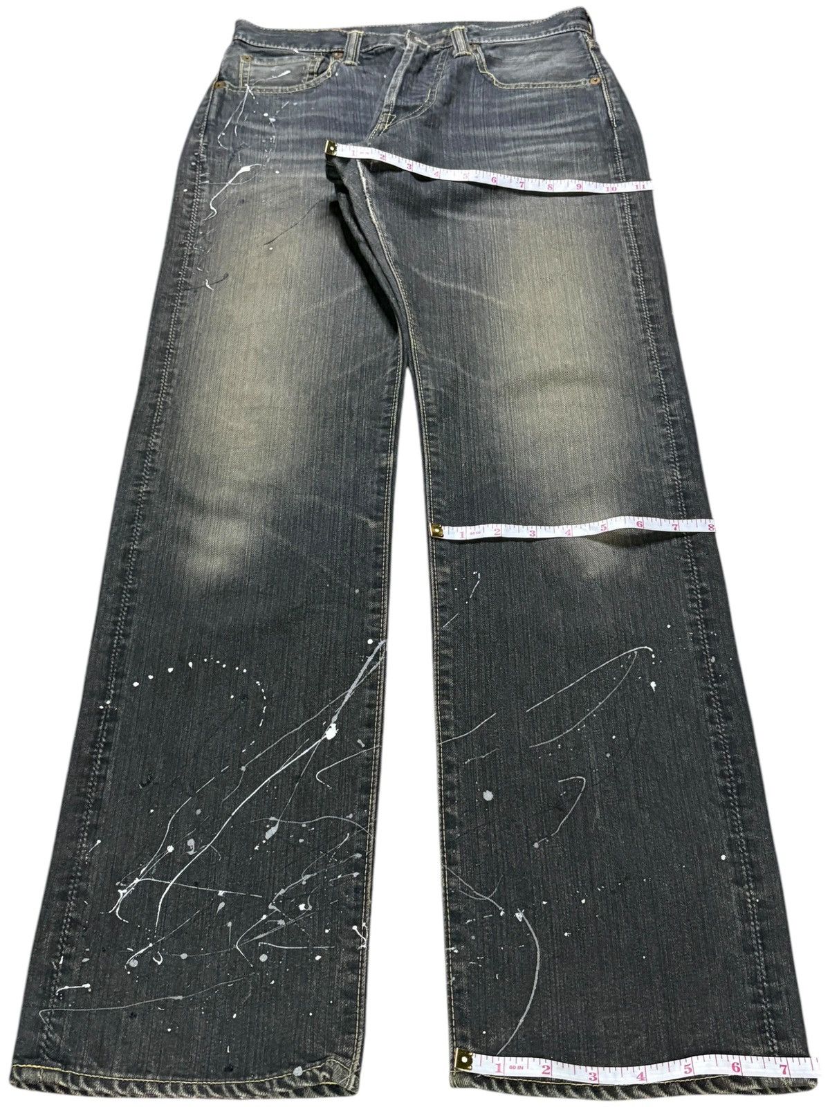 Eternal × Japanese Brand Vintage Japanese Eternal Mud Wash Painted Distressed Jeans Size US 28 / EU 44 - 14 Thumbnail