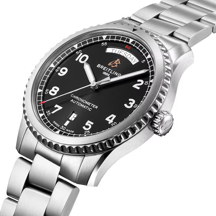 Breitling o1mt1gz0125 Size: OS / Aviator 8 Watch in Black & Silver Size ONE SIZE - 2 Thumbnail