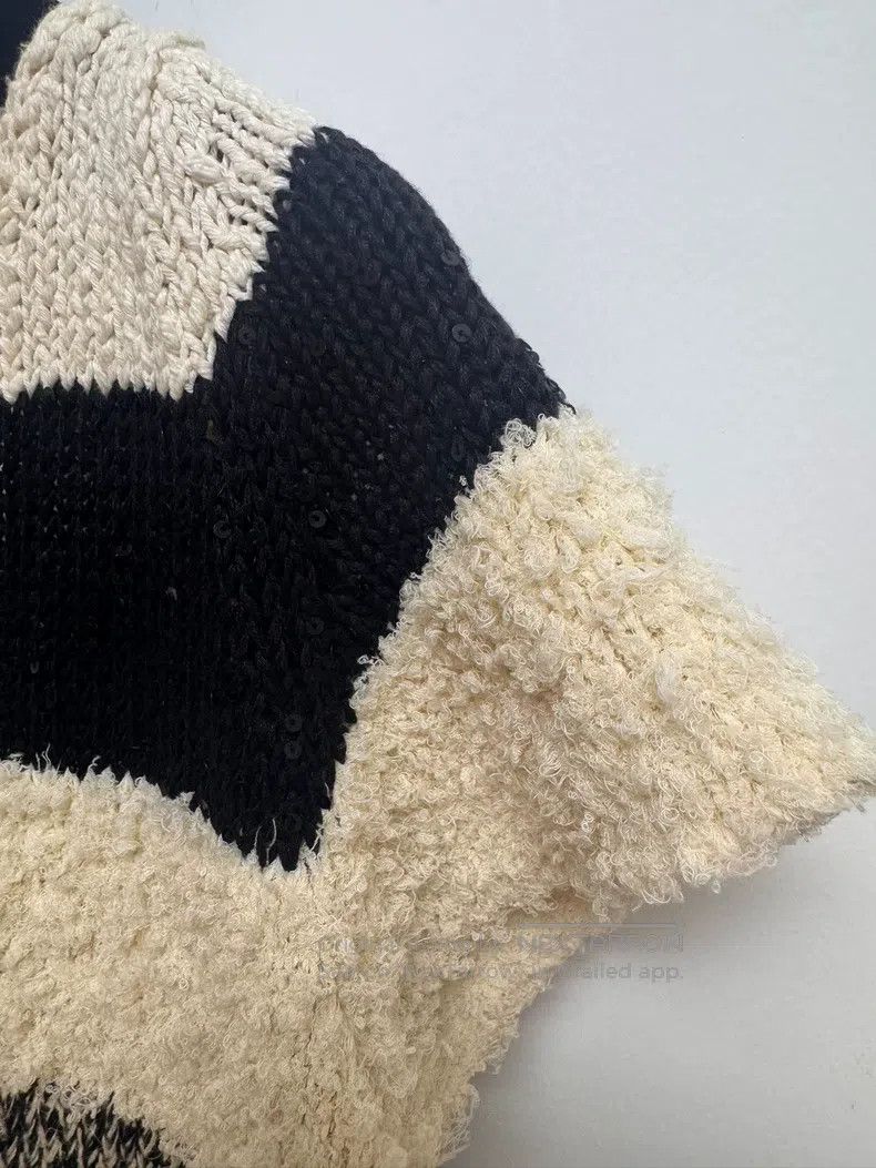Brunello Cucinelli Brunello Cucinelli Black and White Striped Knit Vest Size M / US 6-8 / IT 42-44 - 4 Thumbnail