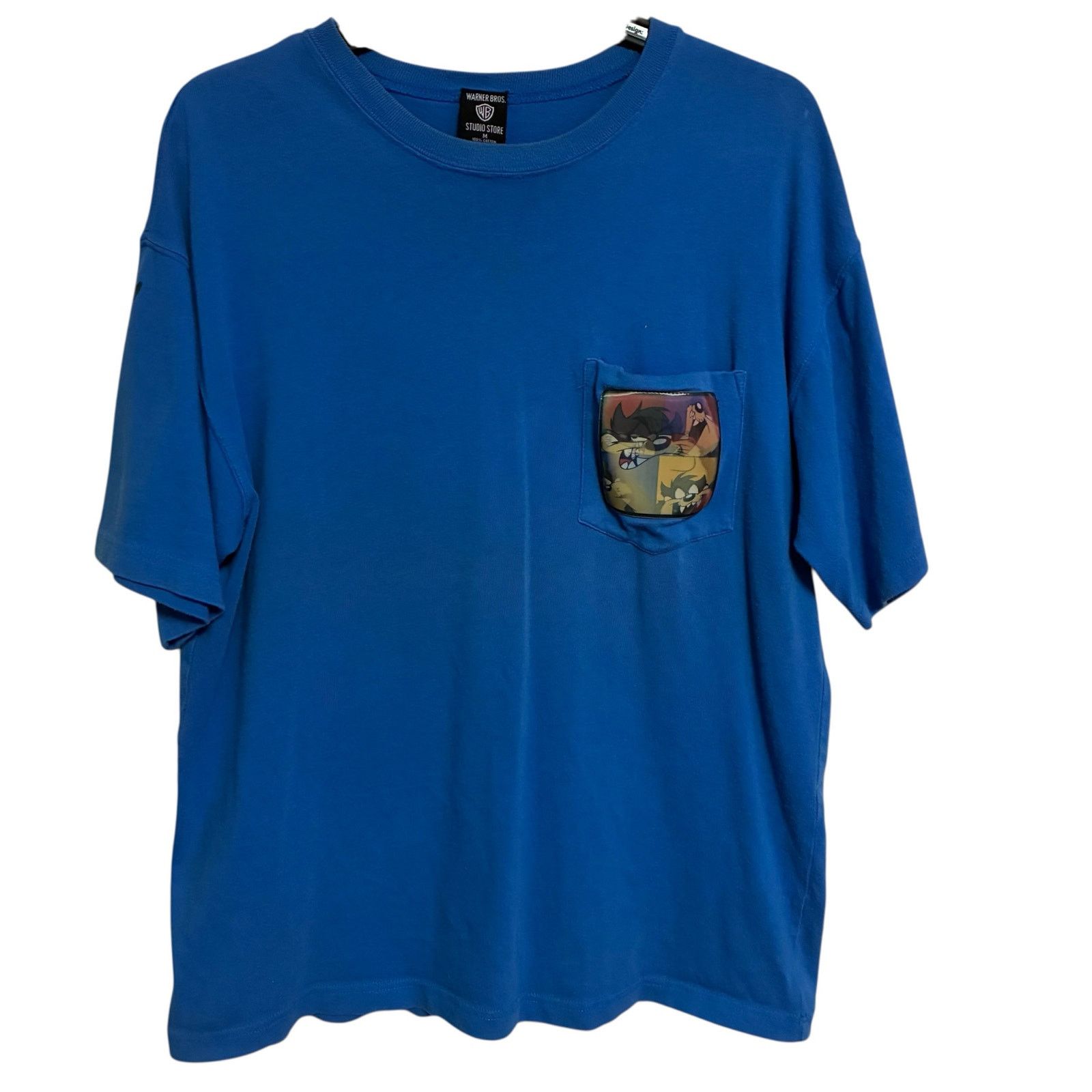 Warner Bros Vintage 1996 Warner Bros Taz Holo Pocket T-Shirt Mens Size M Size US M / EU 48-50 / 2 - 1 Thumbnail