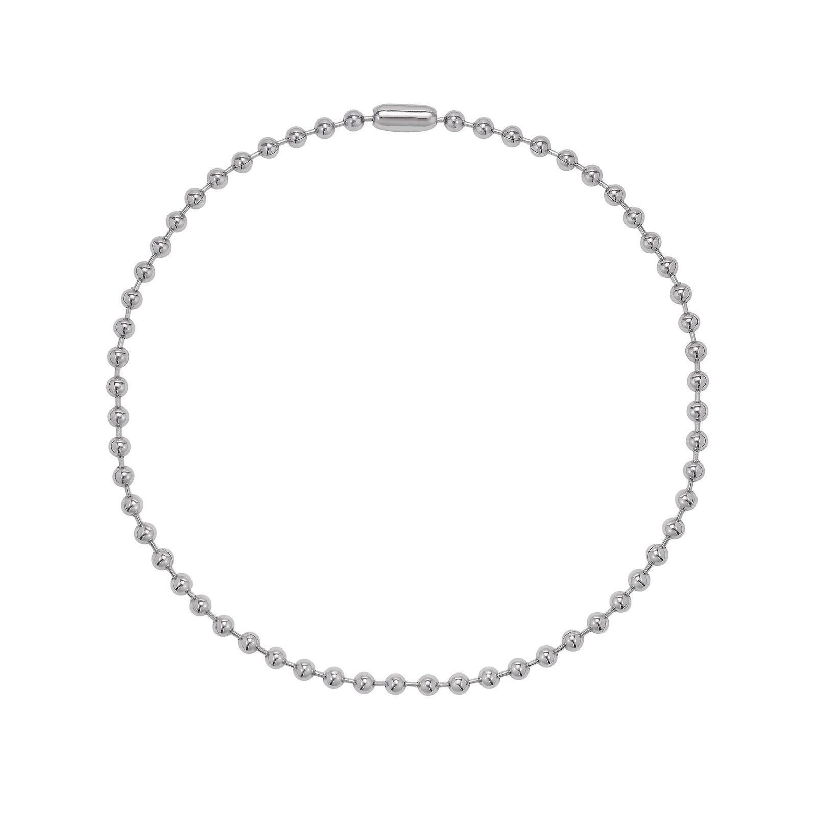 Other Silver Ball Bead Necklace – Stacked Hip-Hop Chain Size ONE SIZE - 2 Thumbnail