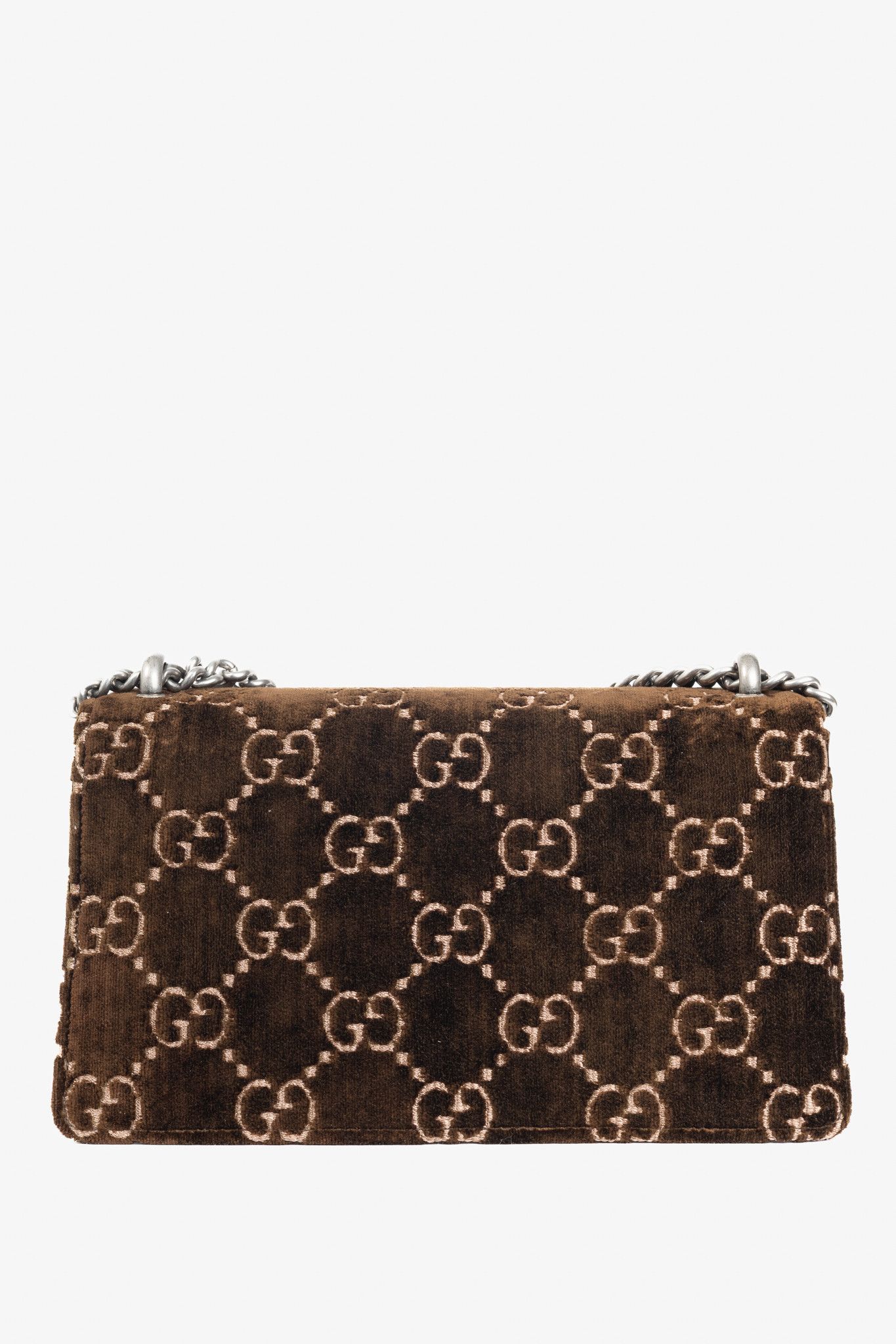 Gucci Gucci Dionysus Brown Velvet GG Monogram Medium Shoulder Bag Size ONE SIZE - 4 Thumbnail