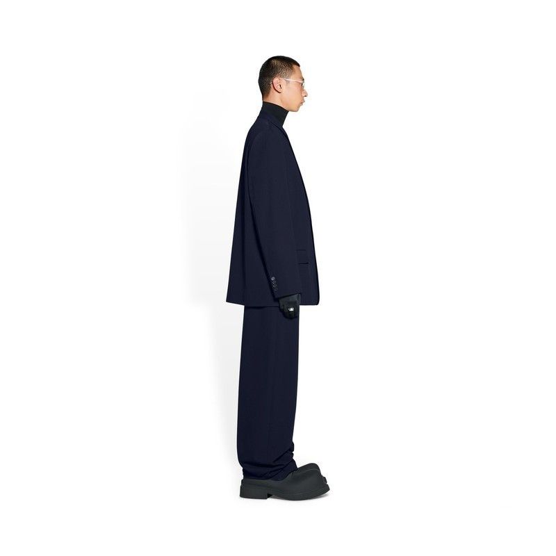 Balenciaga o1in1g1024 Regular Tailored Jacket in Dark Navy Size US XS / EU 42 / 0 - 3 Thumbnail