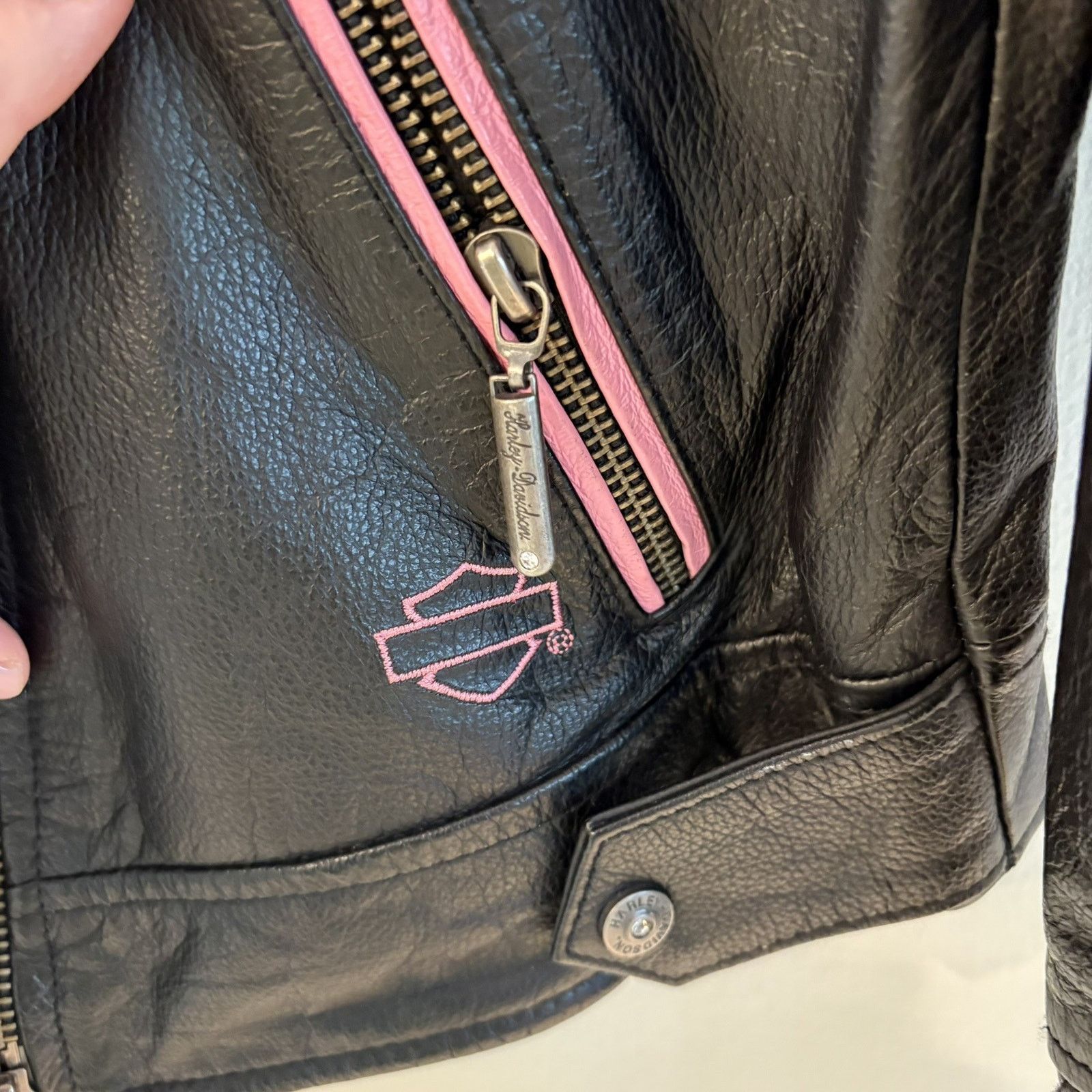 Harley Davidson Harley Davidson Pink Label Swarovski Leather Biker Jacket Size M / US 6-8 / IT 42-44 - 7 Thumbnail