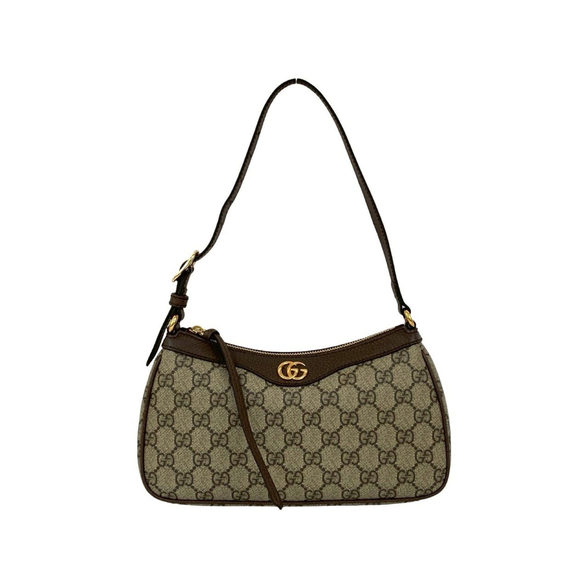 Gucci Ophidia GG Supreme Leather Semi-Shoulder Bag/handbag, Brown, 26250, Women's
