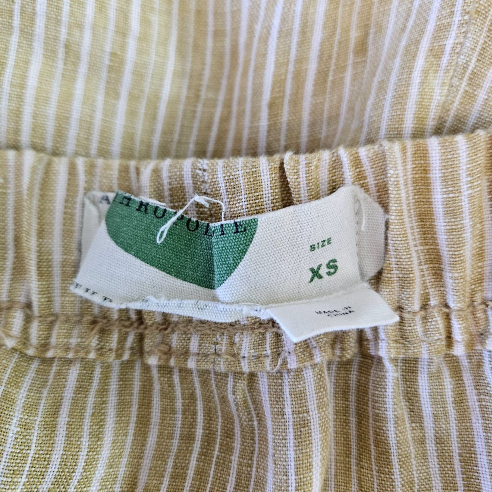 Anthropologie Anthropologie Womens Pants XS Multicolor Striped Linen Embroidered Pull On Ankle Size 26" / US 2 / IT 38 - 7 Thumbnail