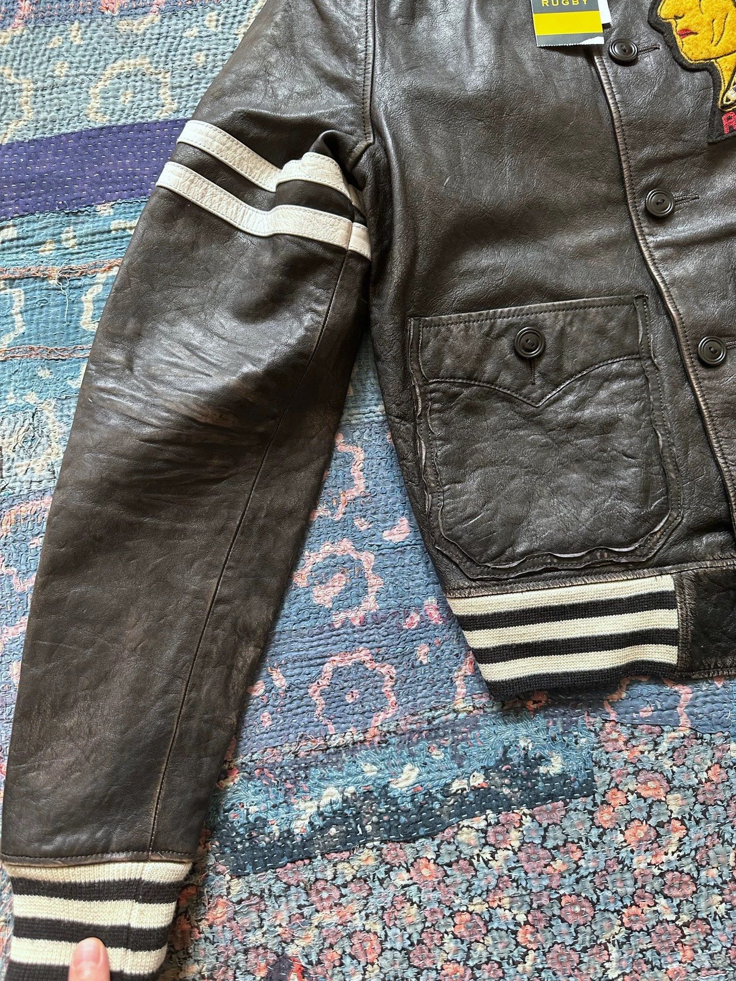 Polo Ralph Lauren Polo RL RugbyRRL Buffalo Leather Baseball Jkt S New Size US S / EU 44-46 / 1 - 3 Thumbnail