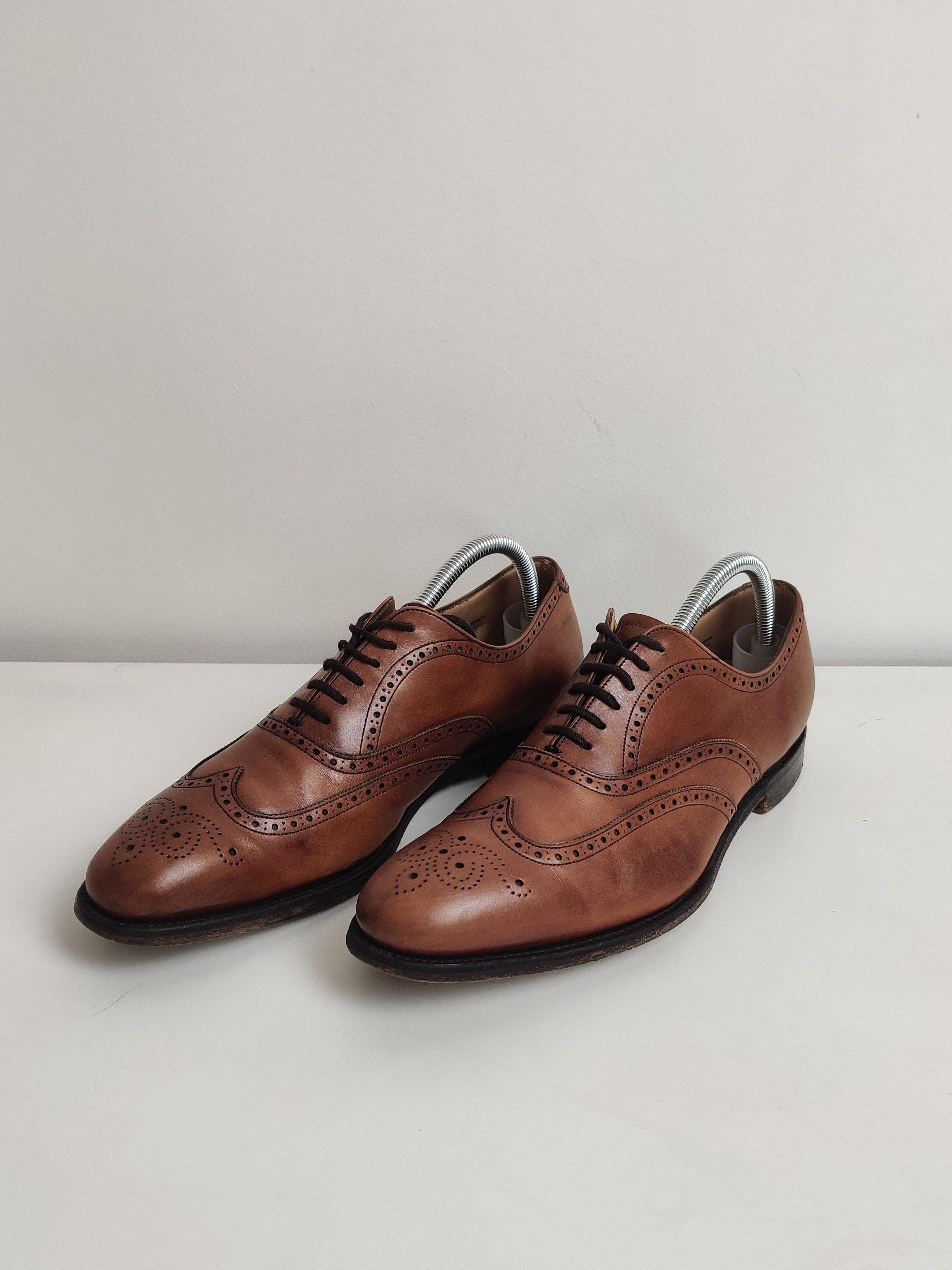Church's Churchs Brown Leather Oxford Brogue Shoes Men's UK 8 Size US 9 / EU 42 - 1 Thumbnail